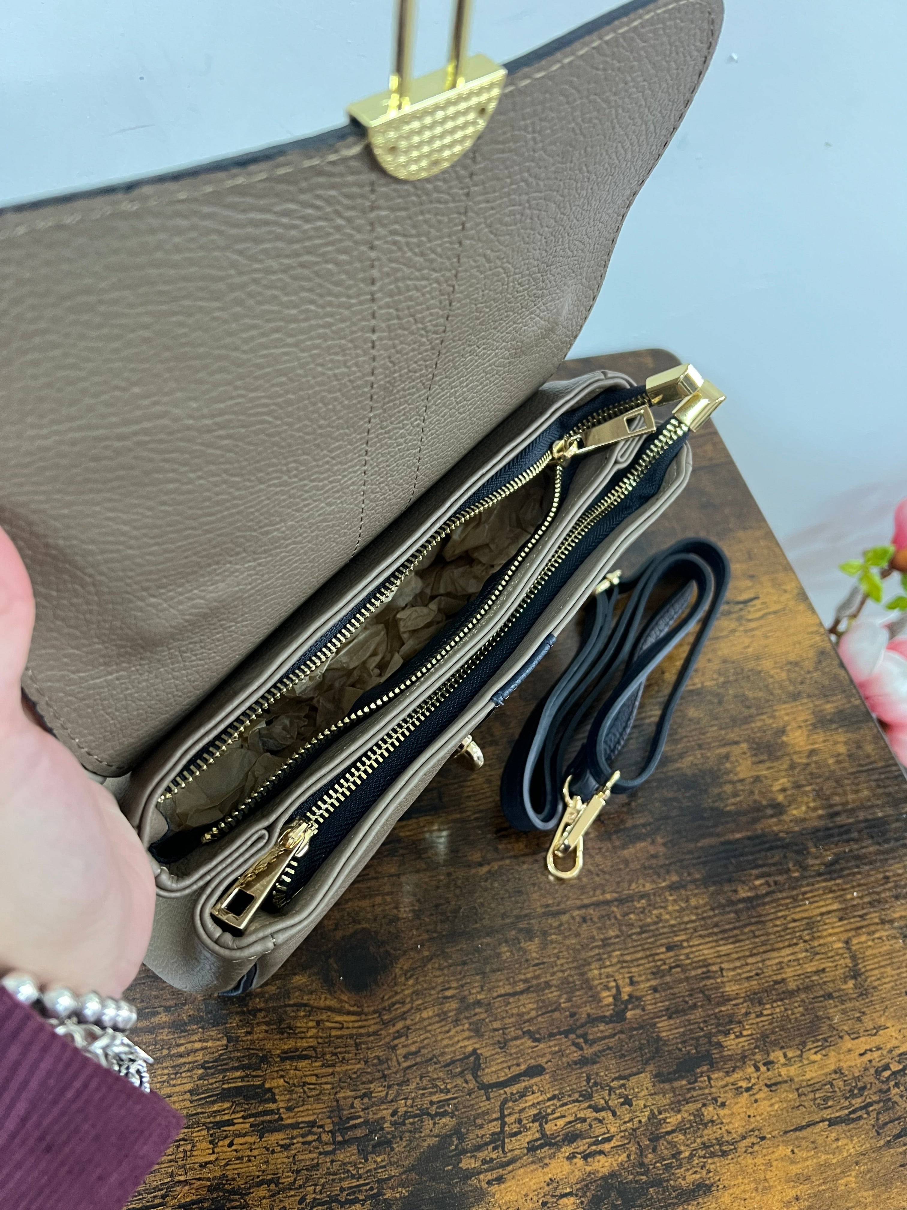 Valigetta trilly fango e blu navy