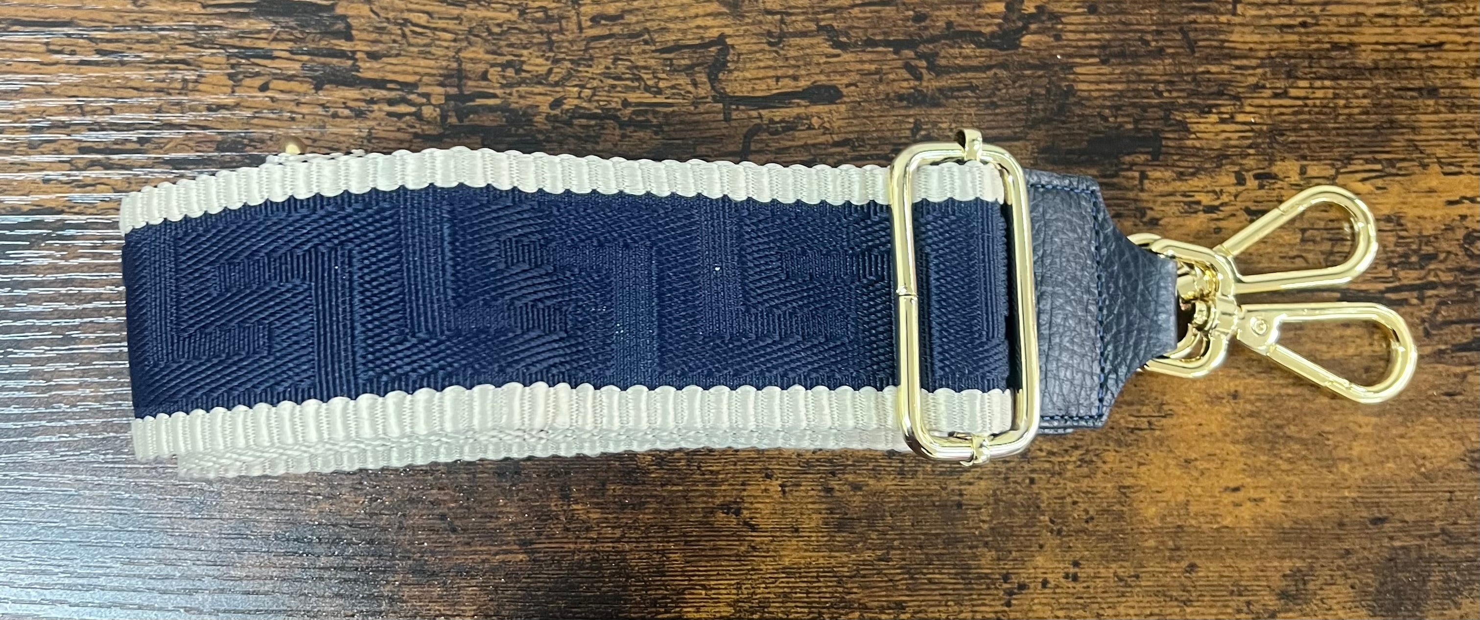 Tracolla greek bordi tortora blu navy