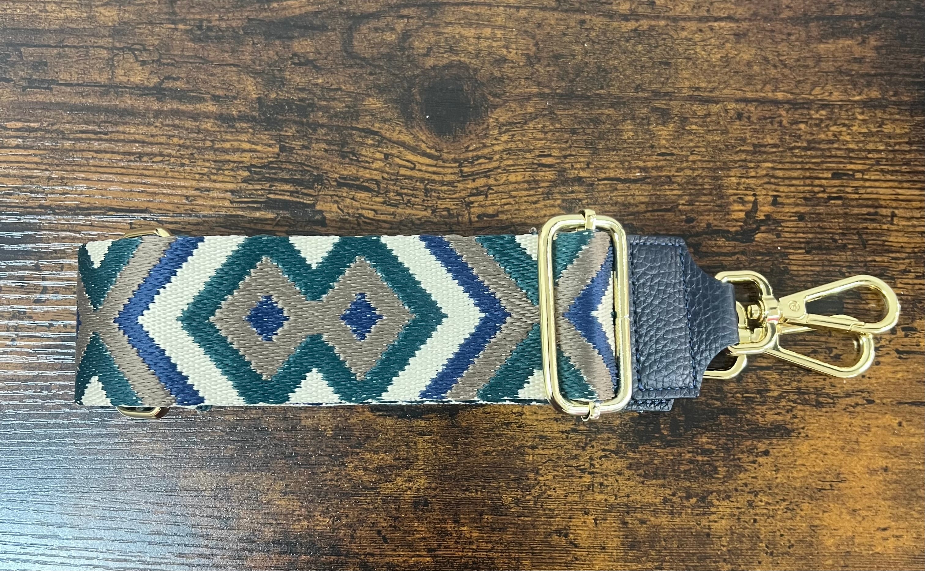 Tracolla geo new blu navy e verde