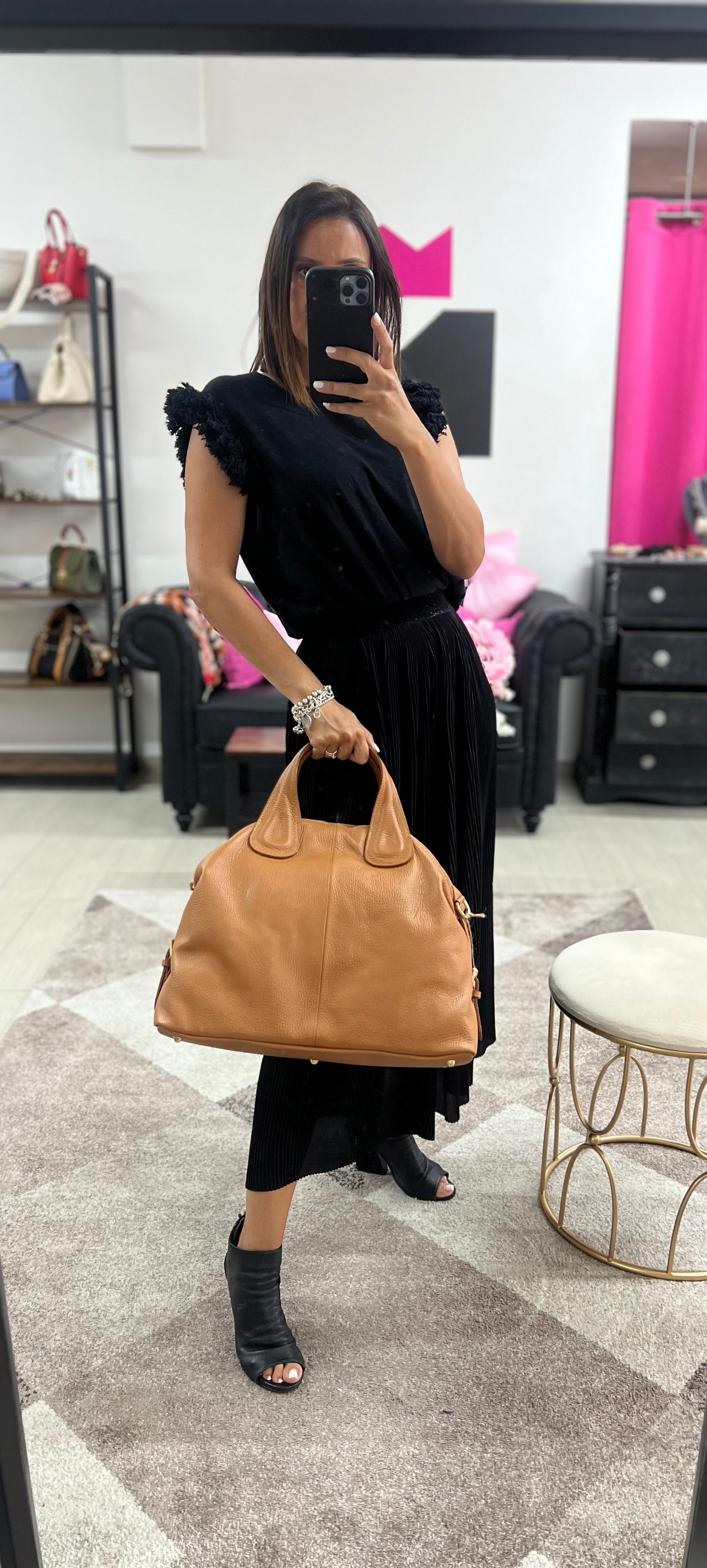 Tote bag Cassandra cuoio chiaro