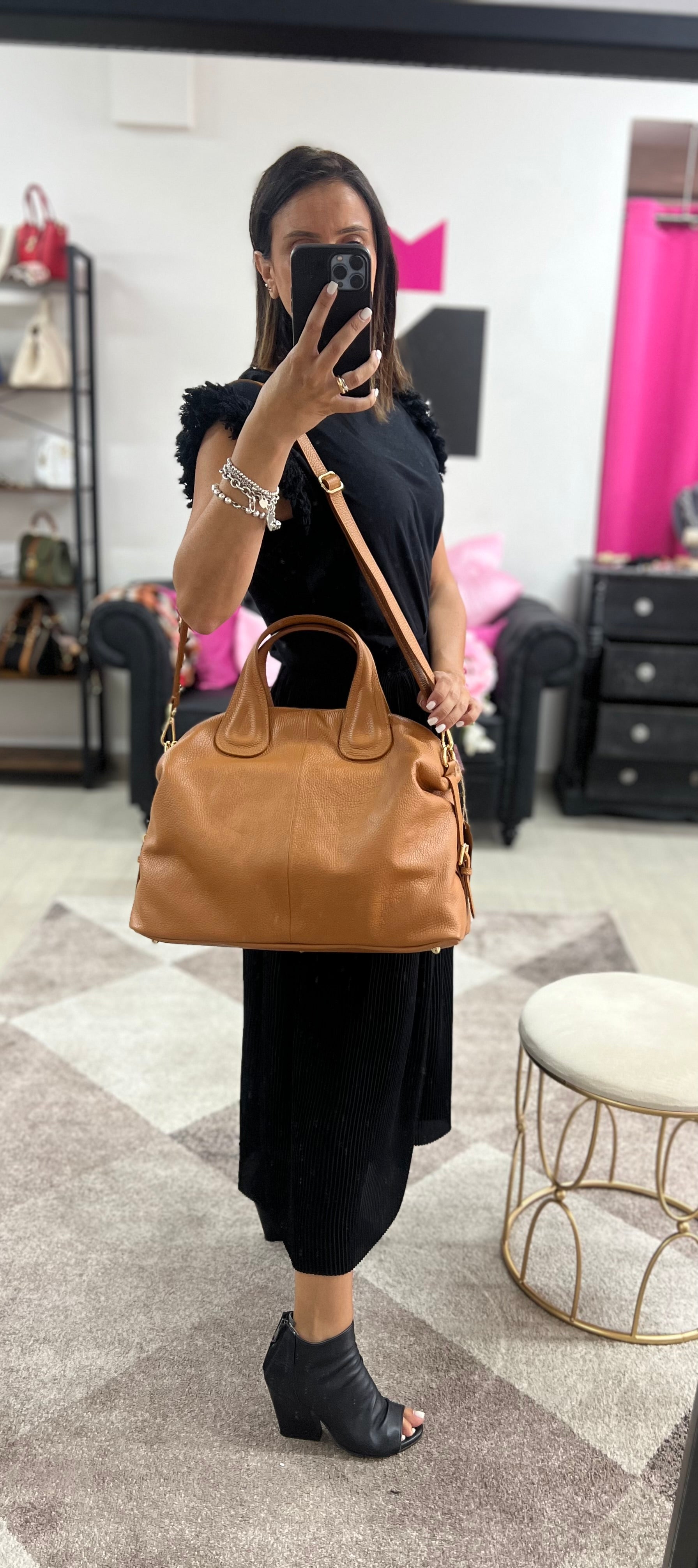 Tote bag Cassandra cuoio chiaro