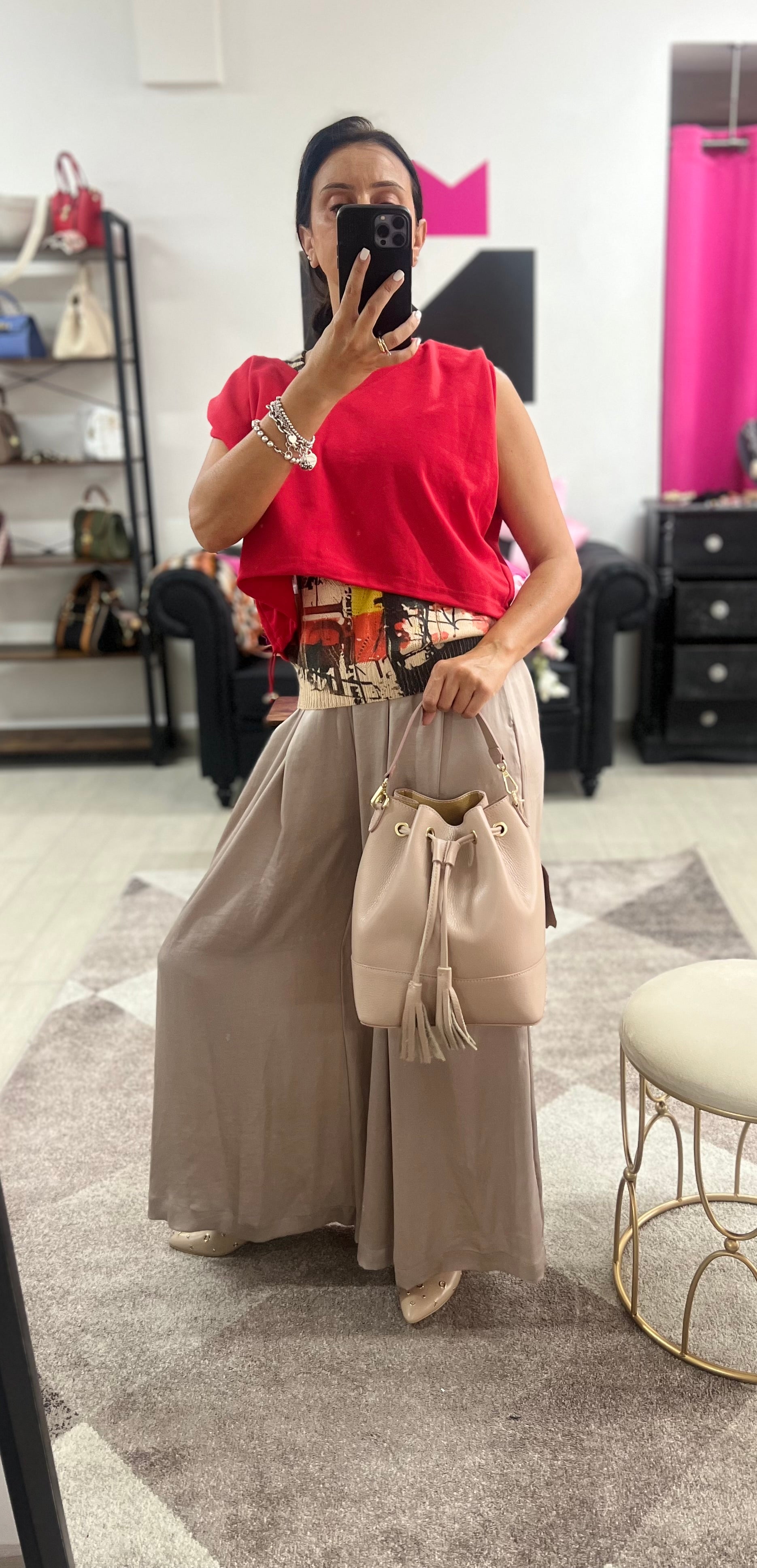 Sacchetto frange maxi nude