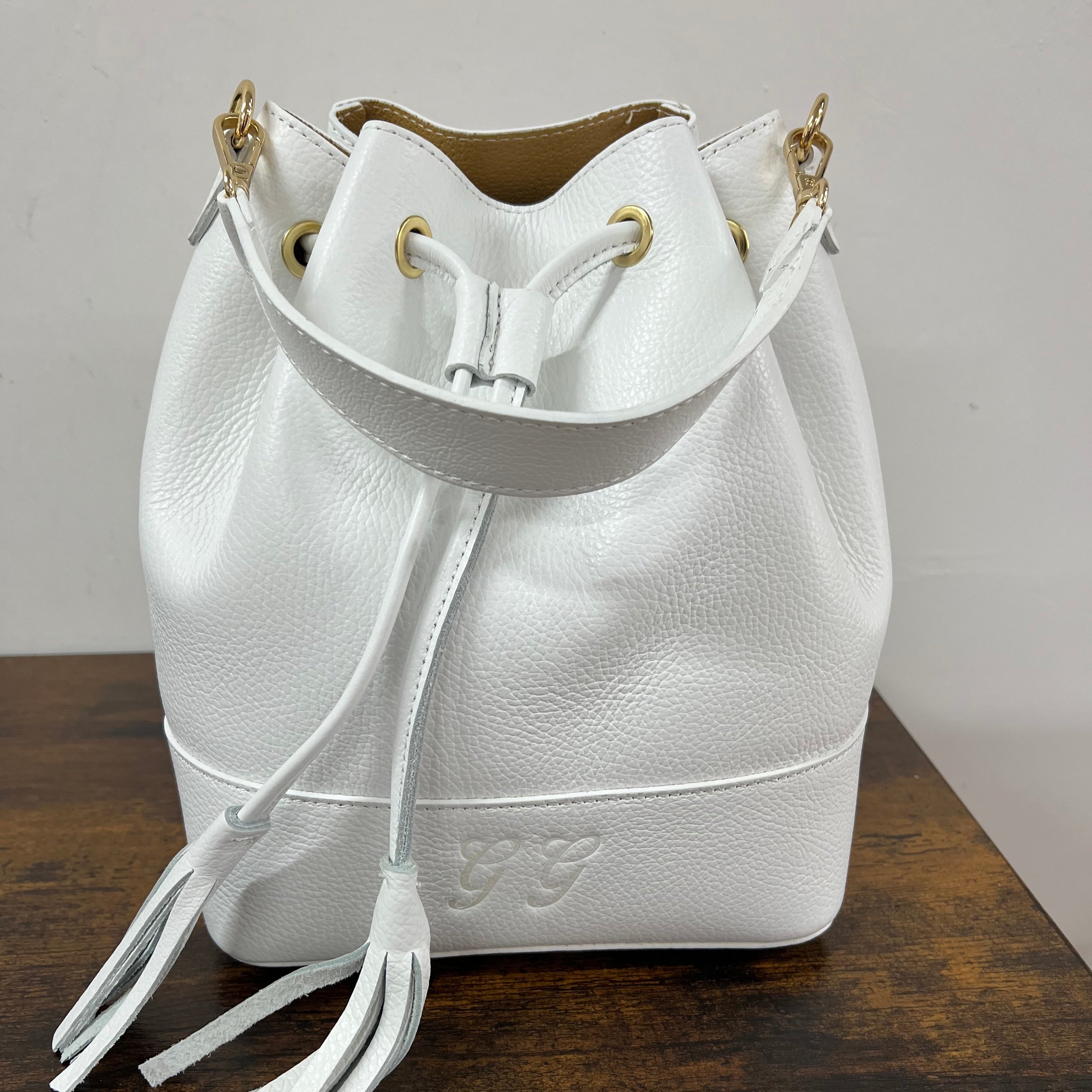 Sacchetto frange maxi bianco