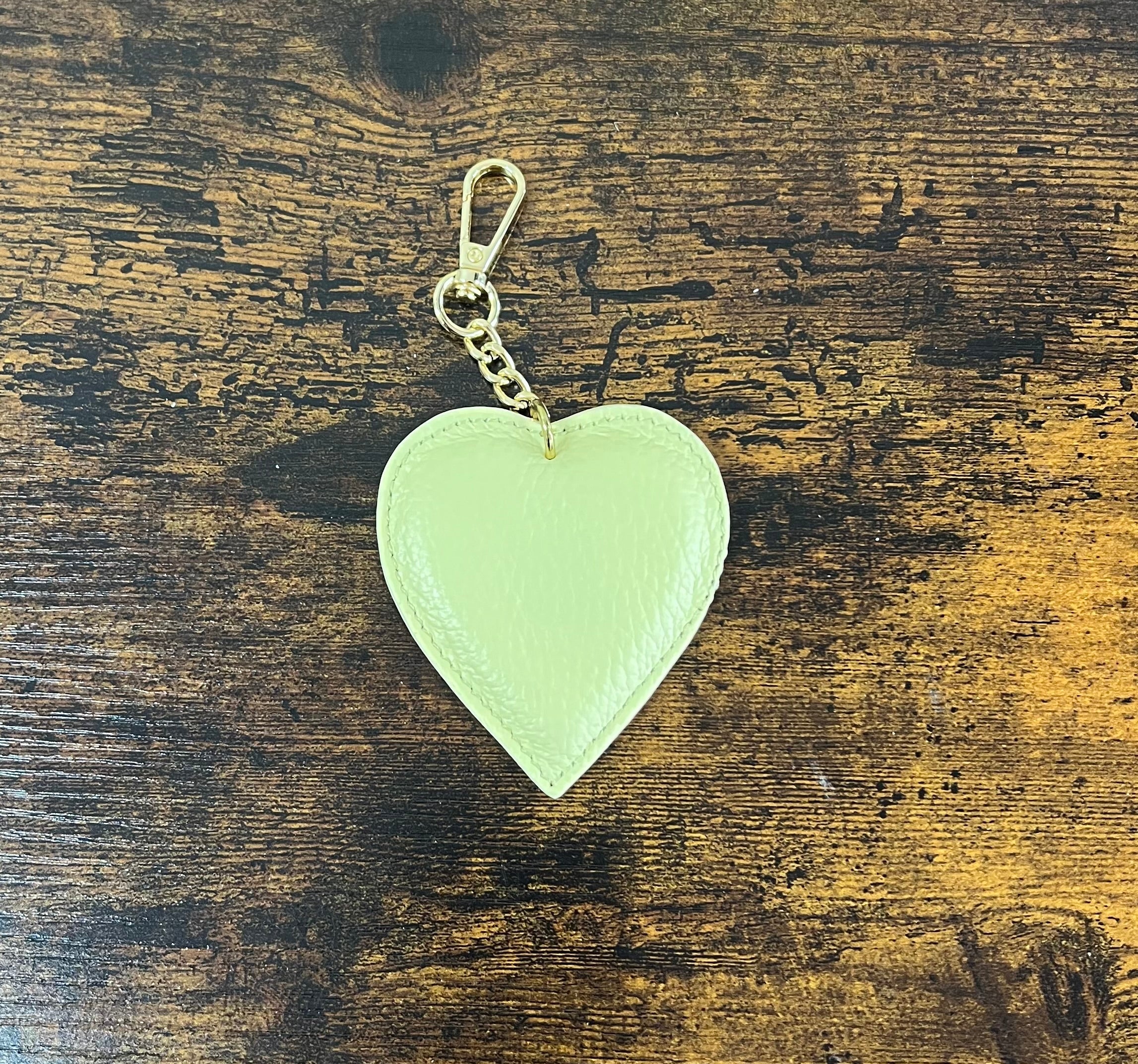 Cuore in vera pelle yellow