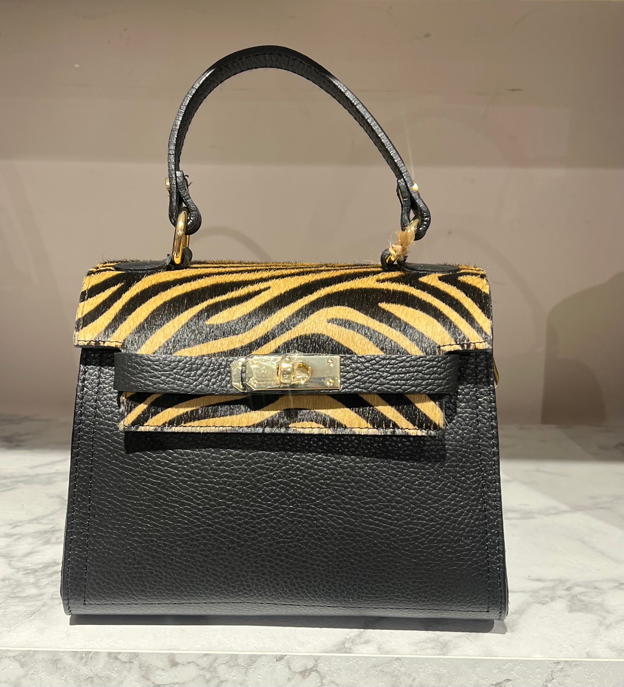 Kellie mini cavallino zeb marrone