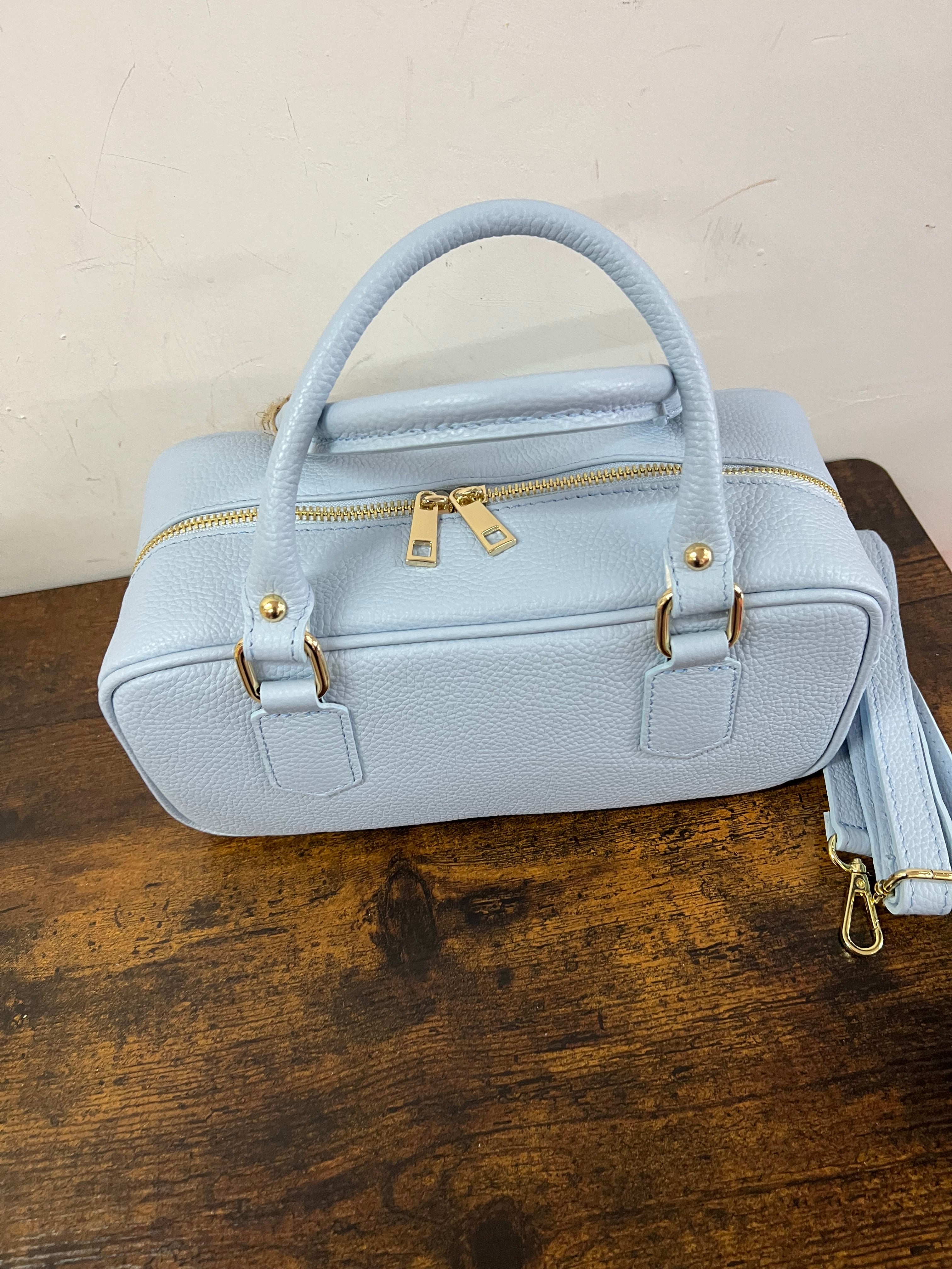 Bauletto rettangolare azzurro