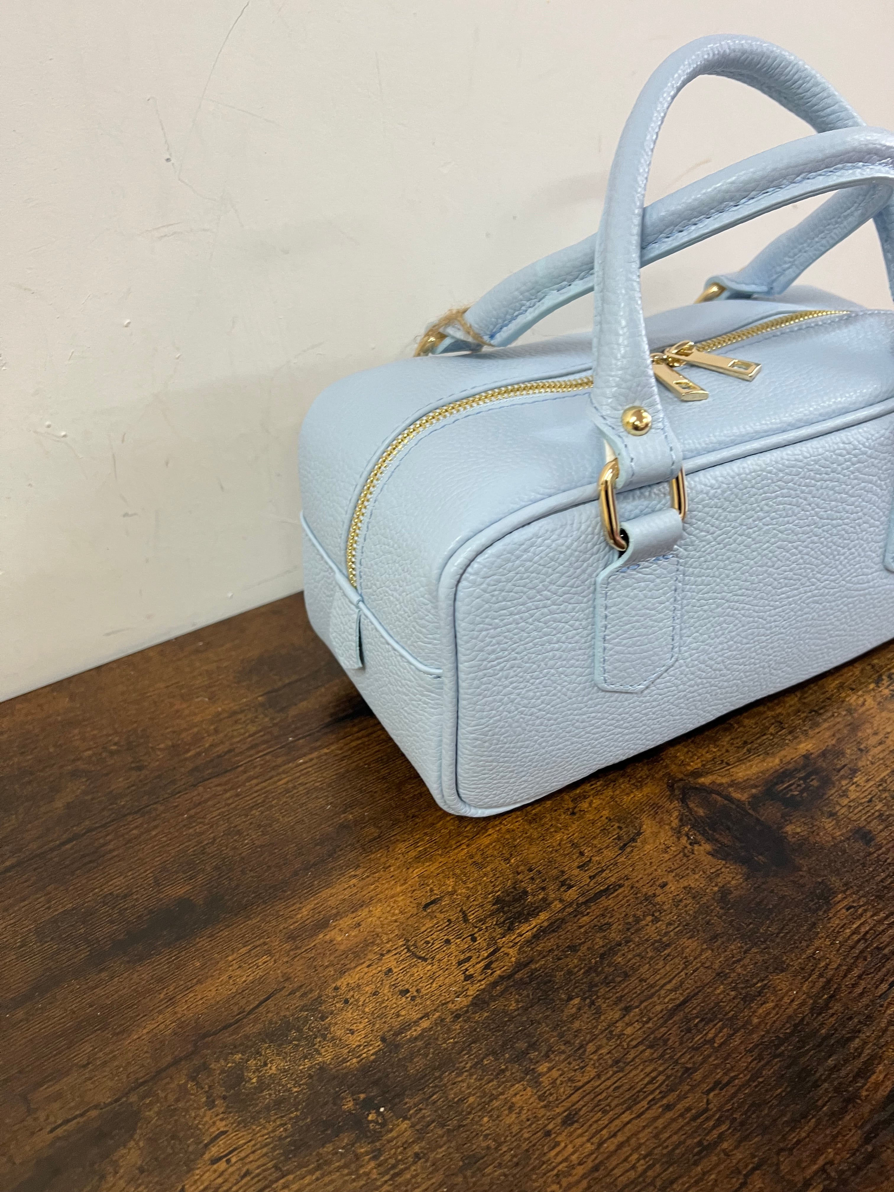Bauletto rettangolare azzurro