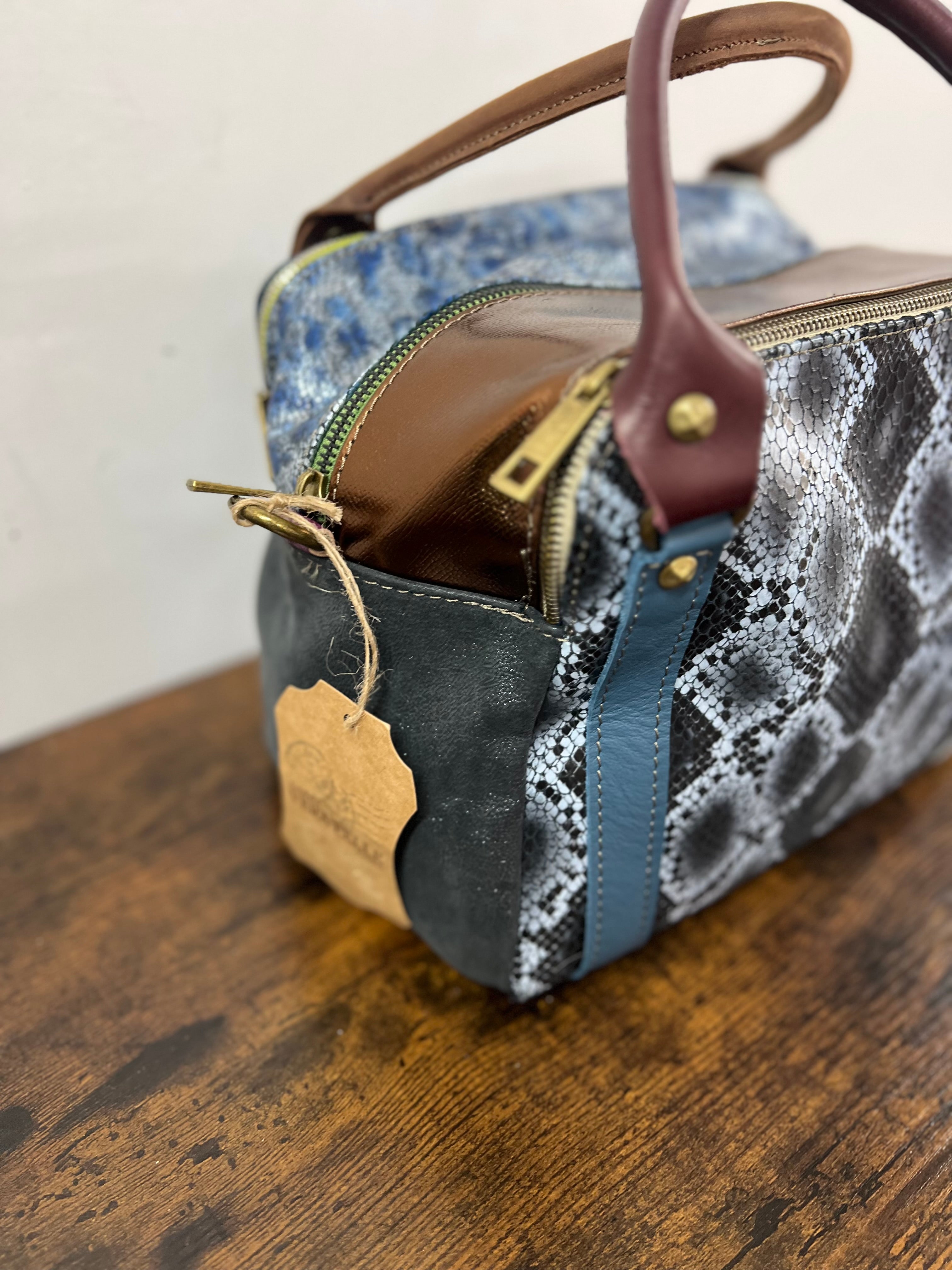 Country quadrotta patchwork pyt blu cobalto