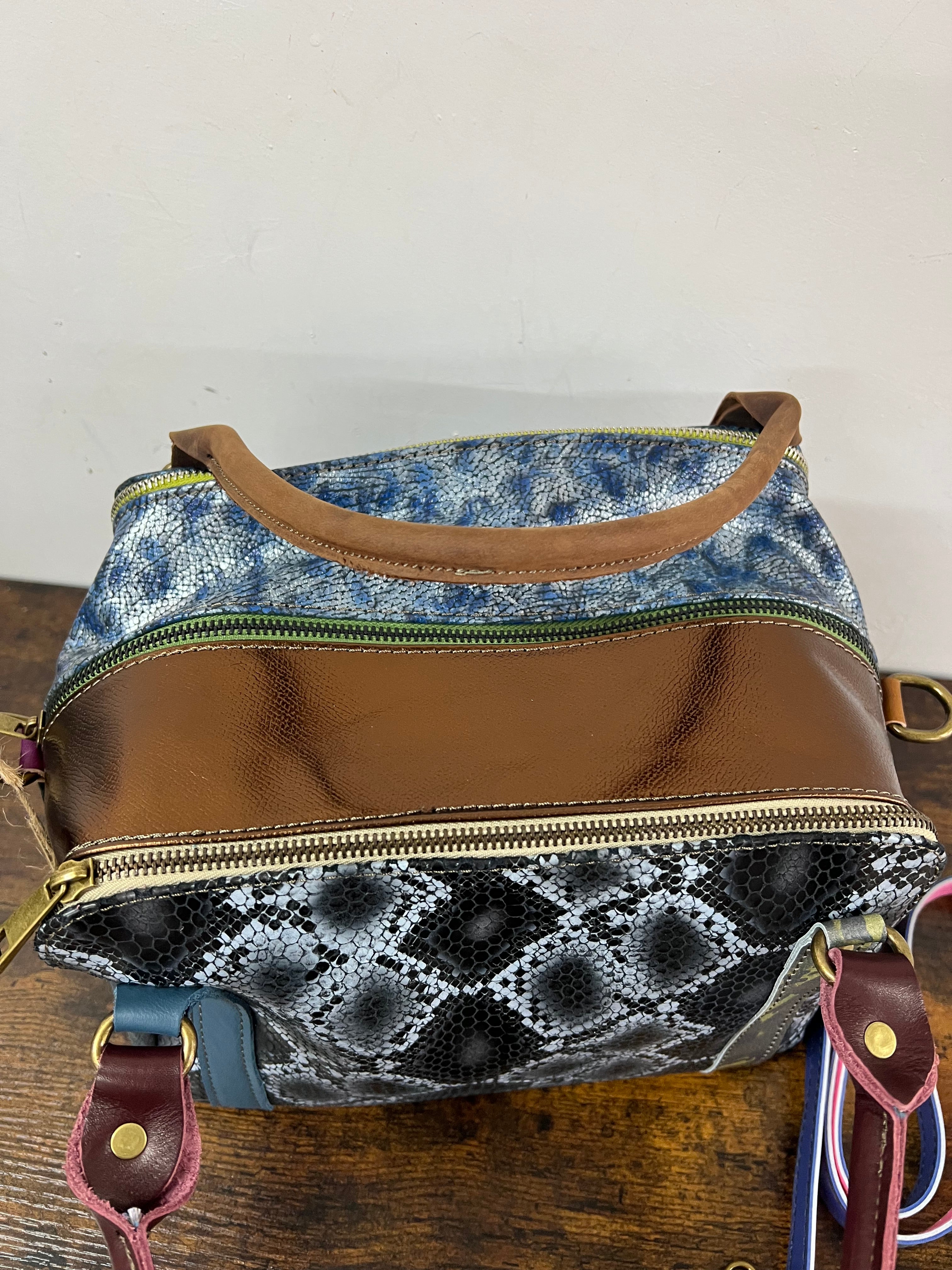 Country quadrotta patchwork pyt blu cobalto