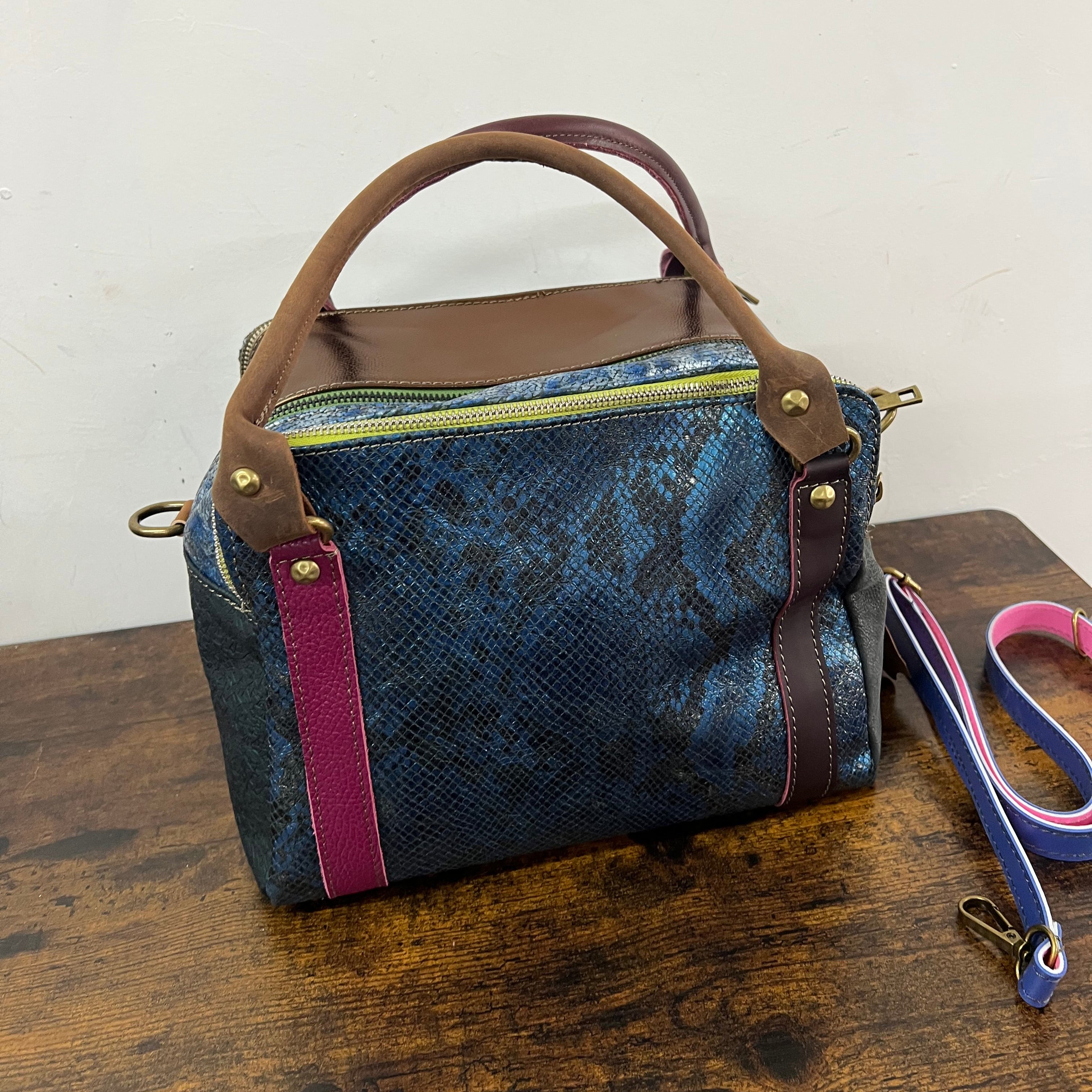 Country quadrotta patchwork pyt blu cobalto