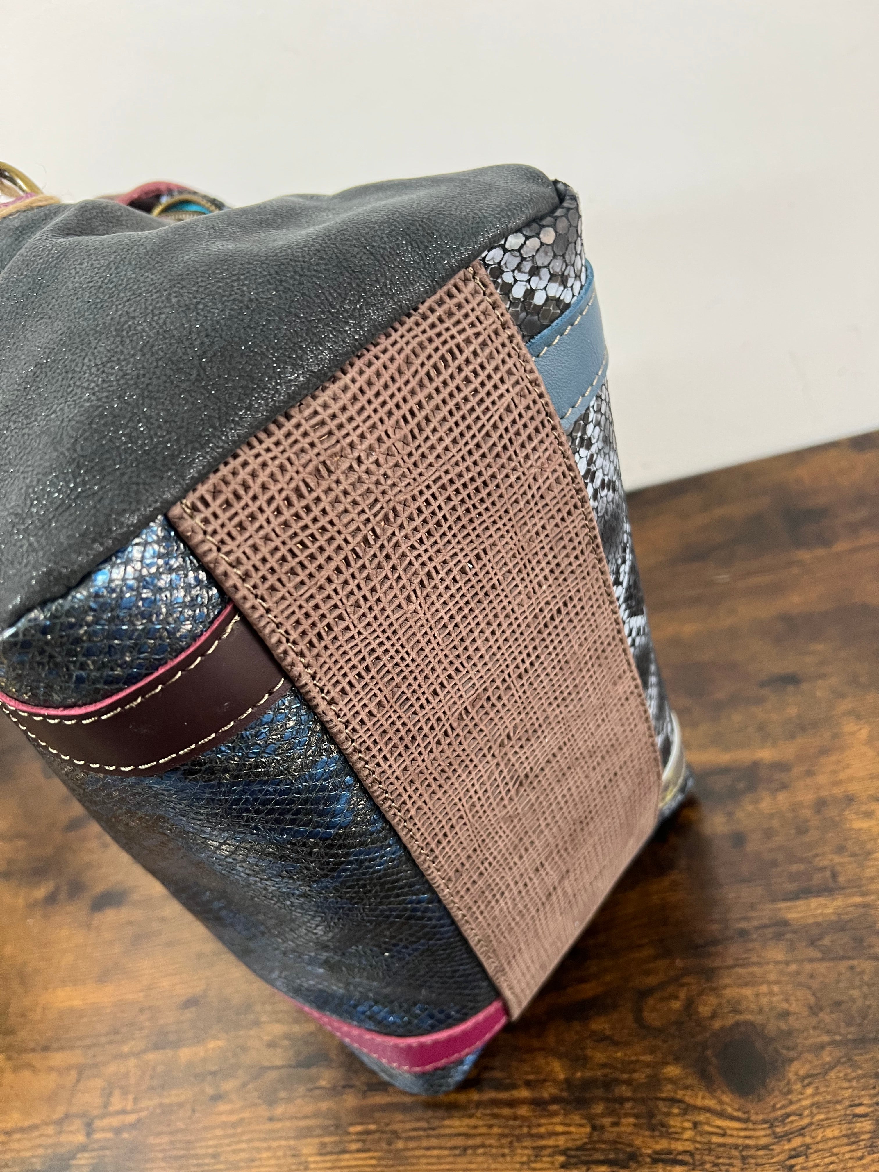 Country quadrotta patchwork pyt blu cobalto