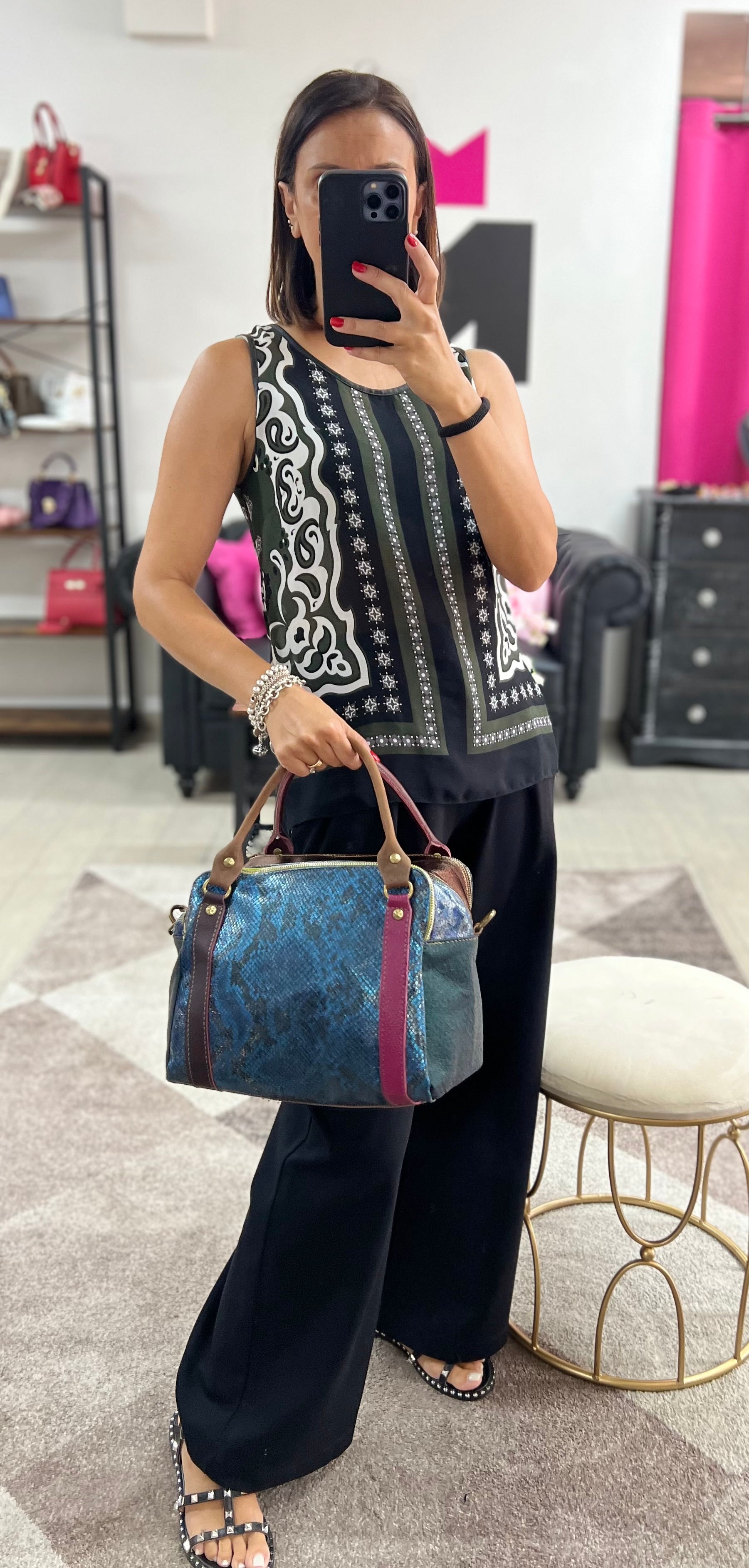 Country quadrotta patchwork pyt blu cobalto