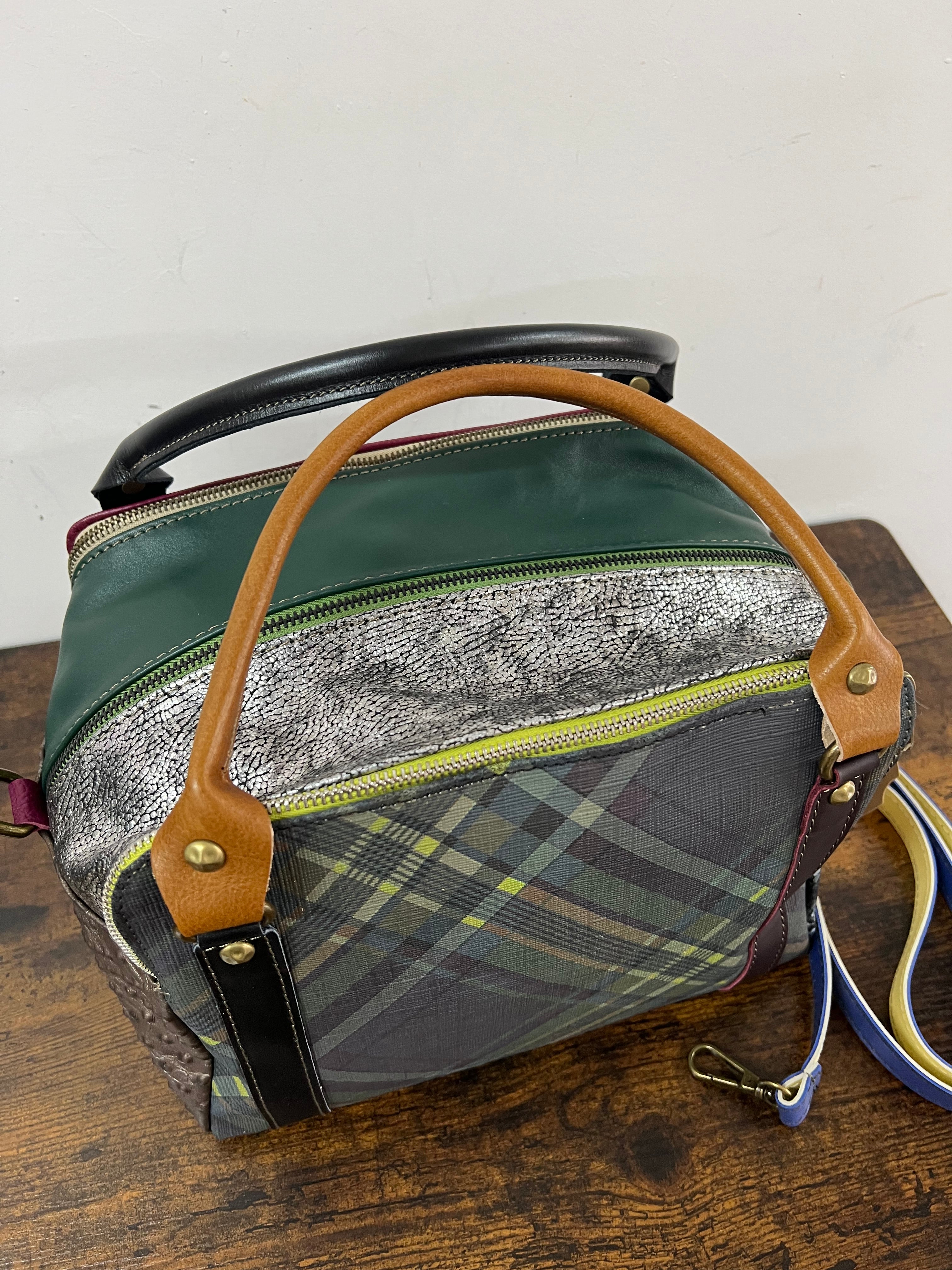 Country quadrotta patchwork tartan verde