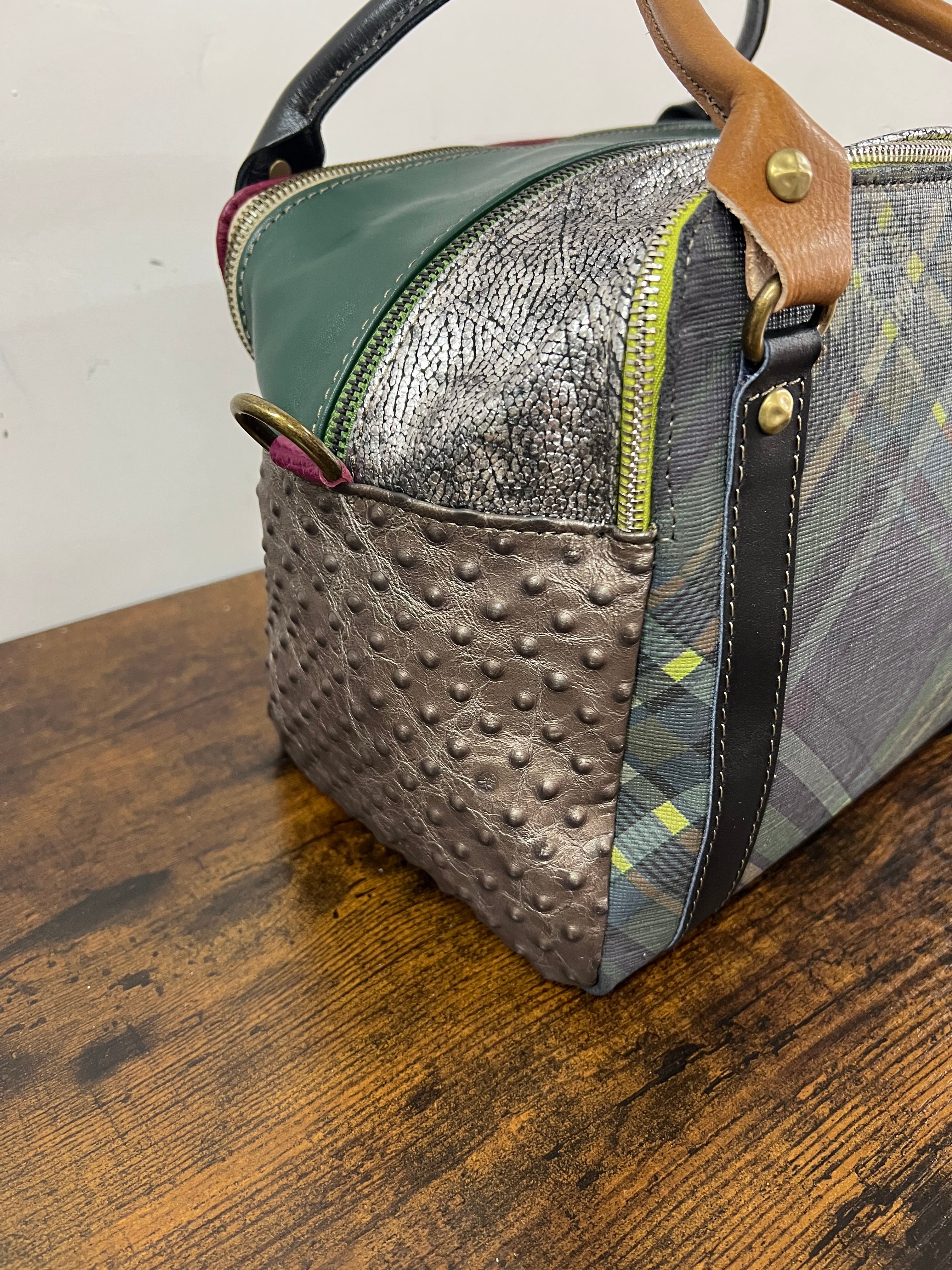 Country quadrotta patchwork tartan verde