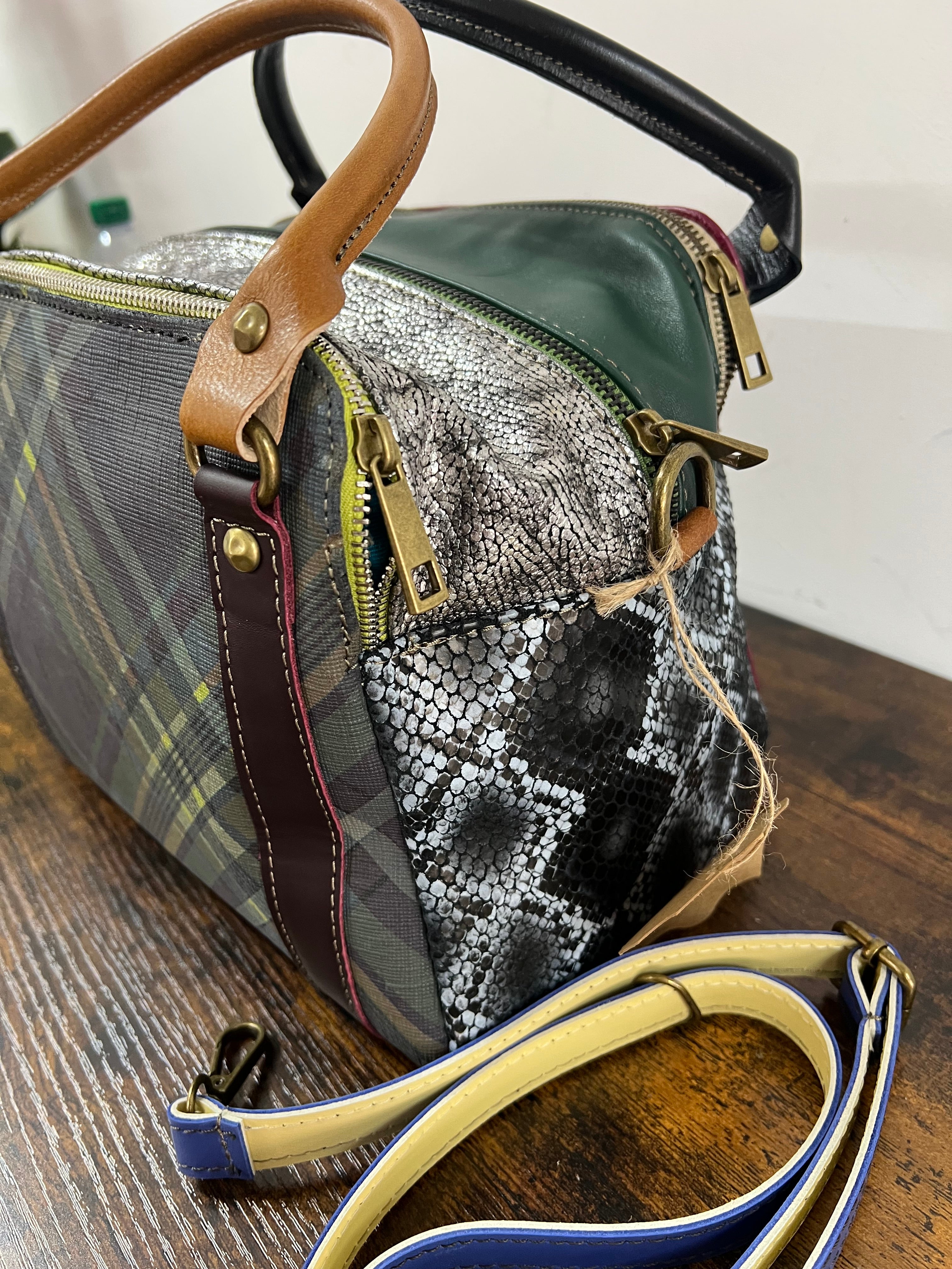 Country quadrotta patchwork tartan verde