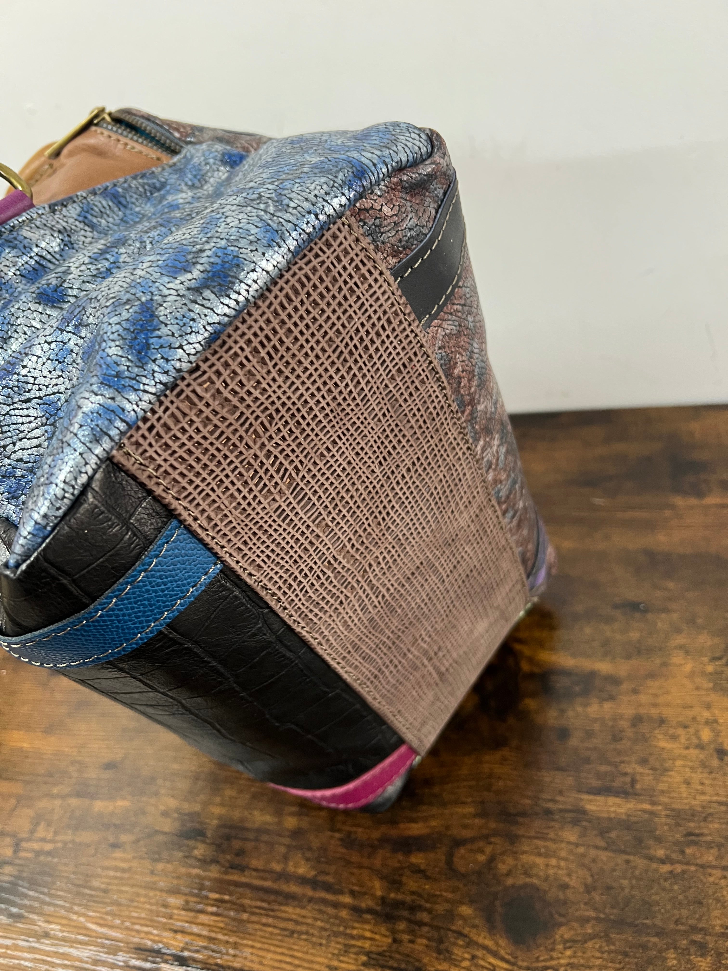 Country quadrotta patchwork cocco nero