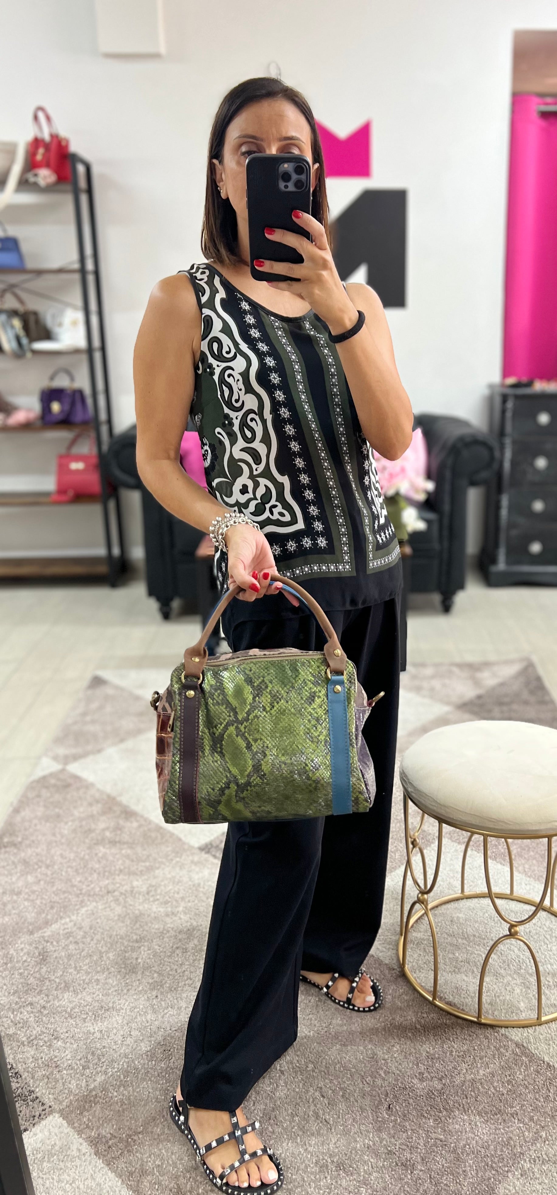 Country quadrotta patchwork pyt verde