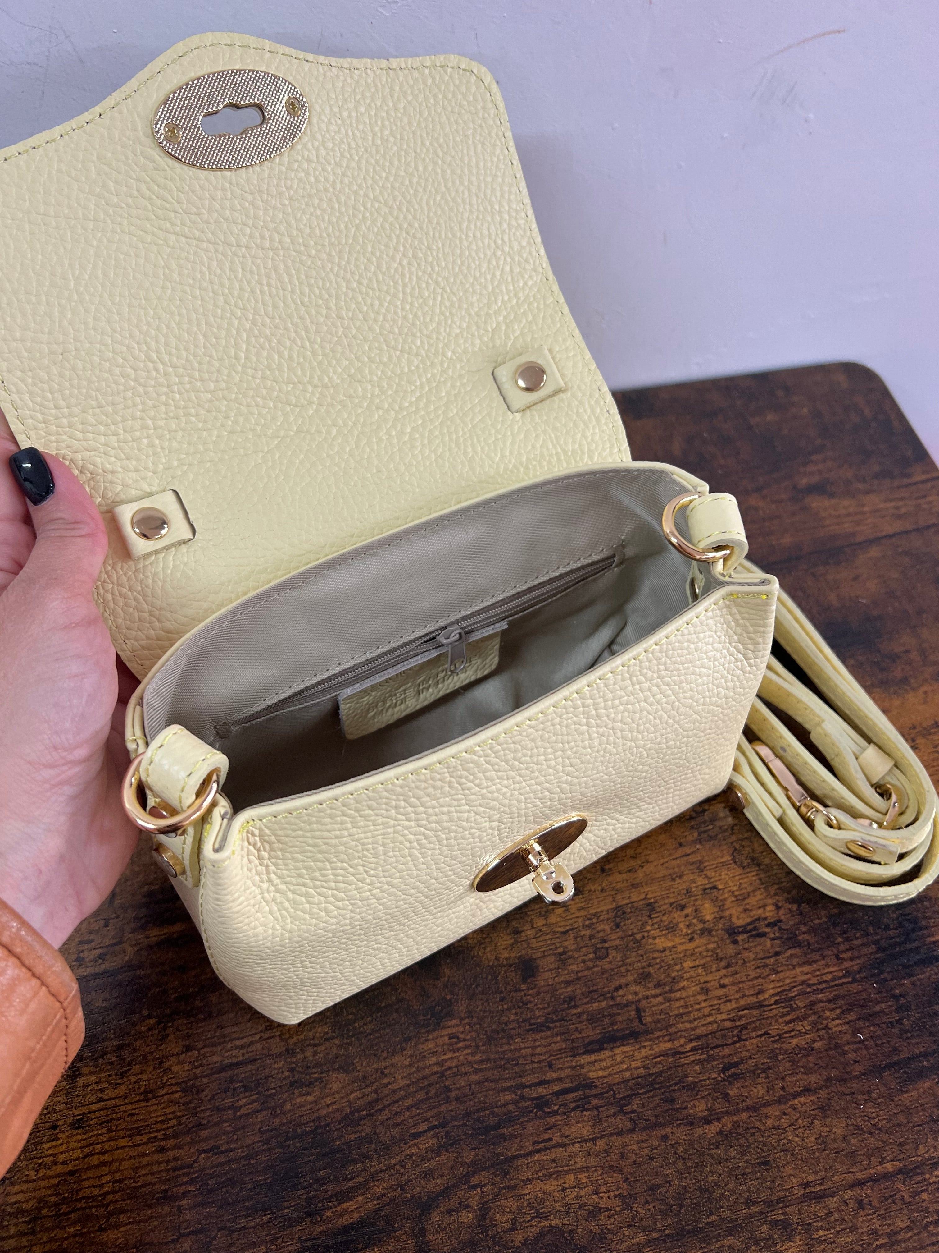 Country bag monocolore z pocket yellow