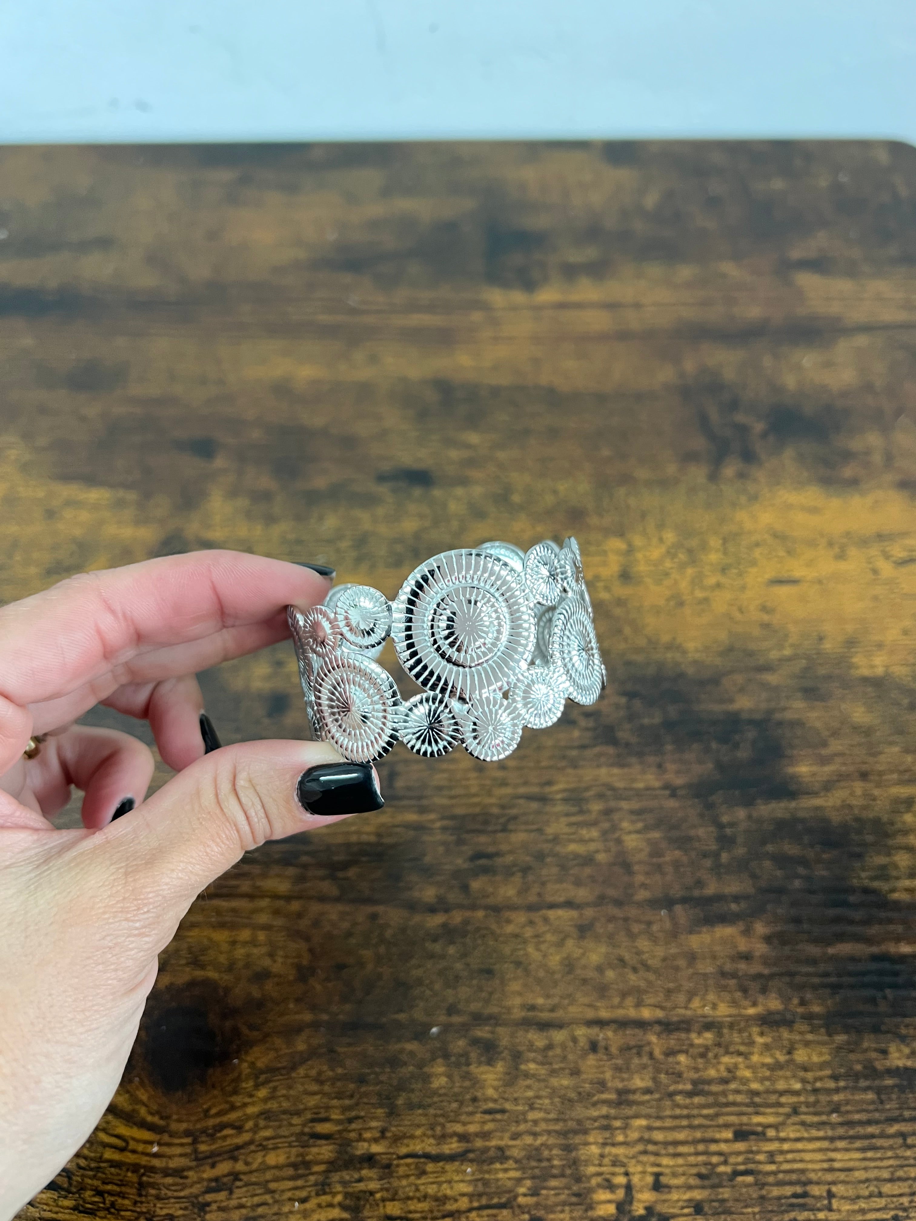 Rigid silver-plated Ofelia bracelet