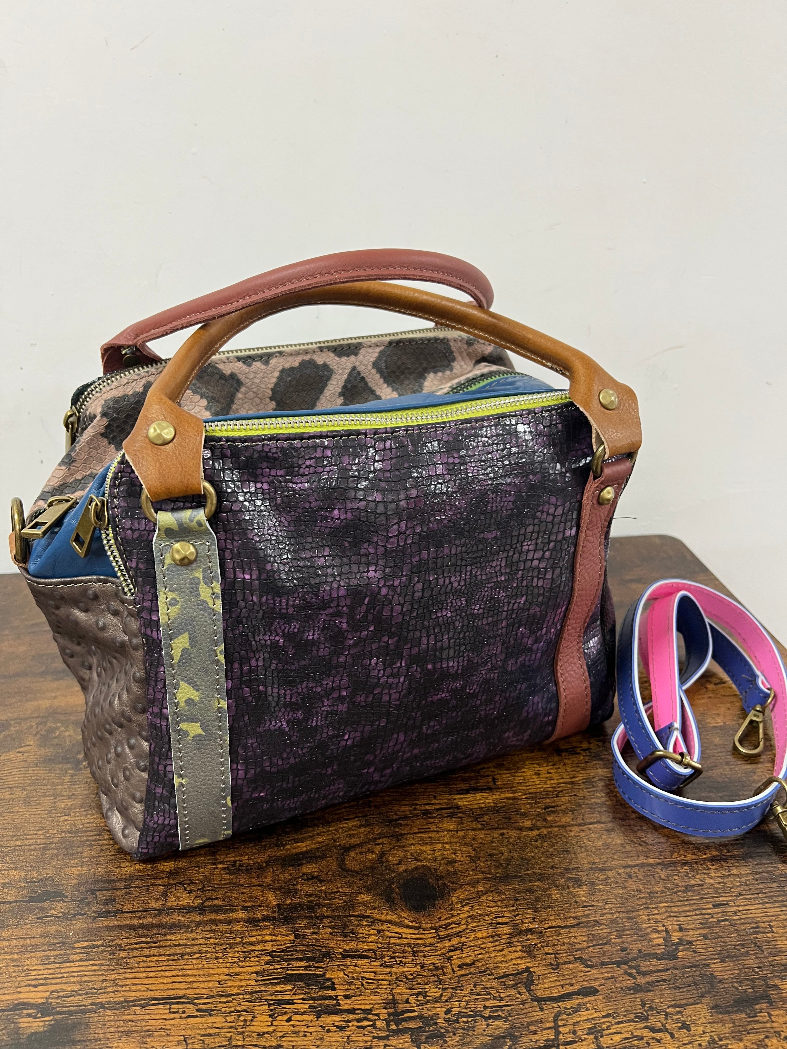 Country quadrotta patchwork petrolio
