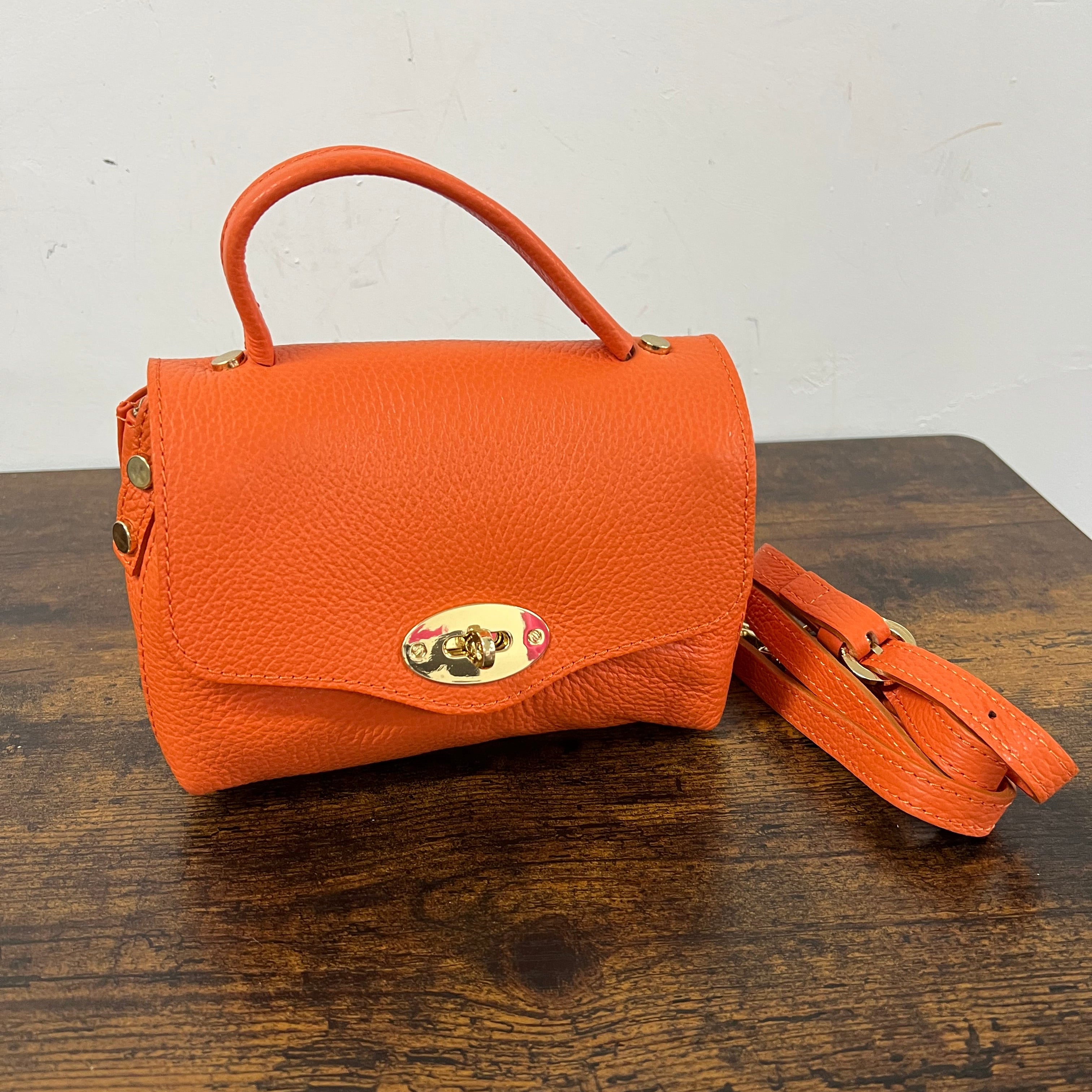 Country bag monocolore z pocket arancio