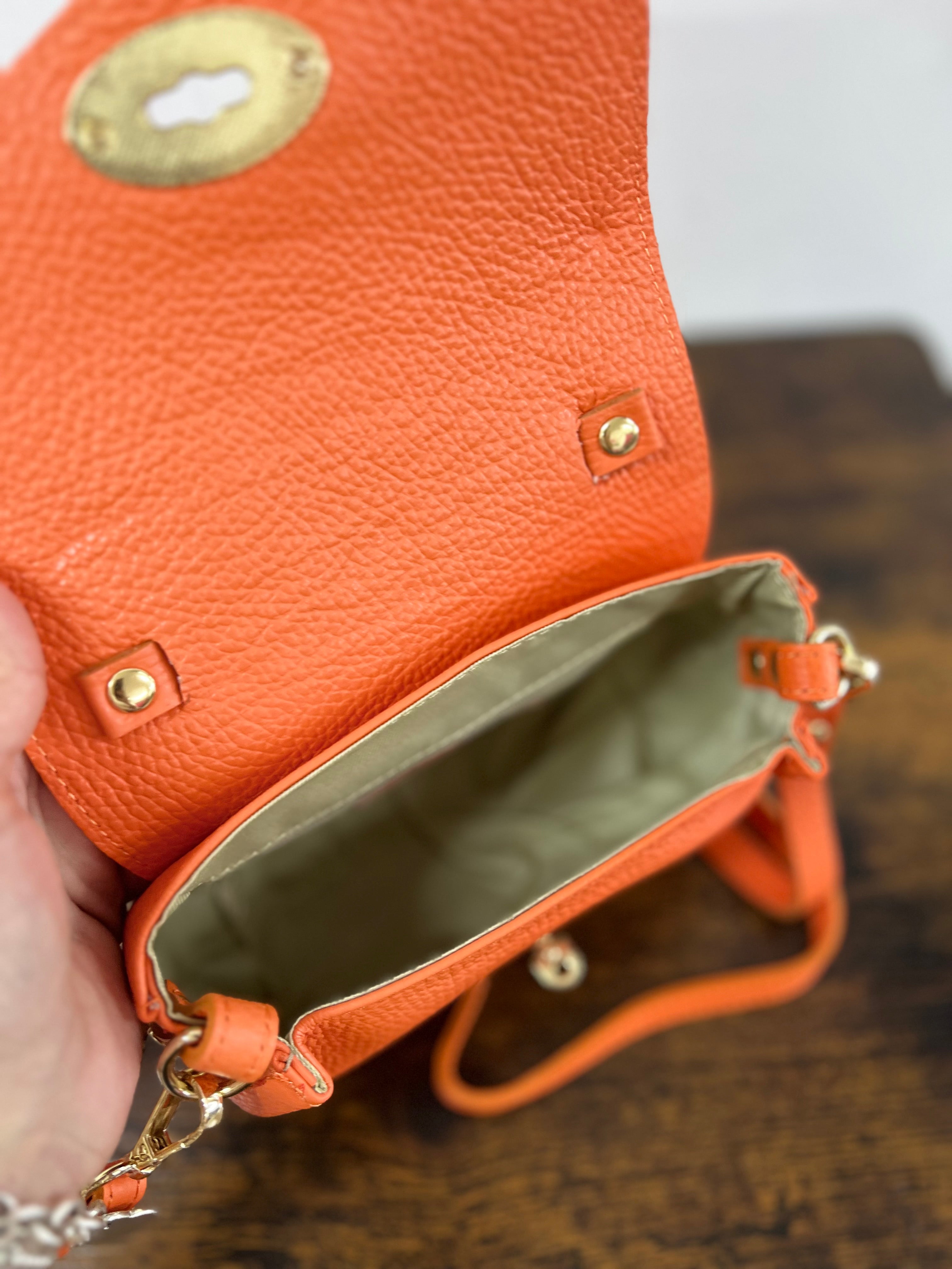 Country bag monocolore z pocket arancio