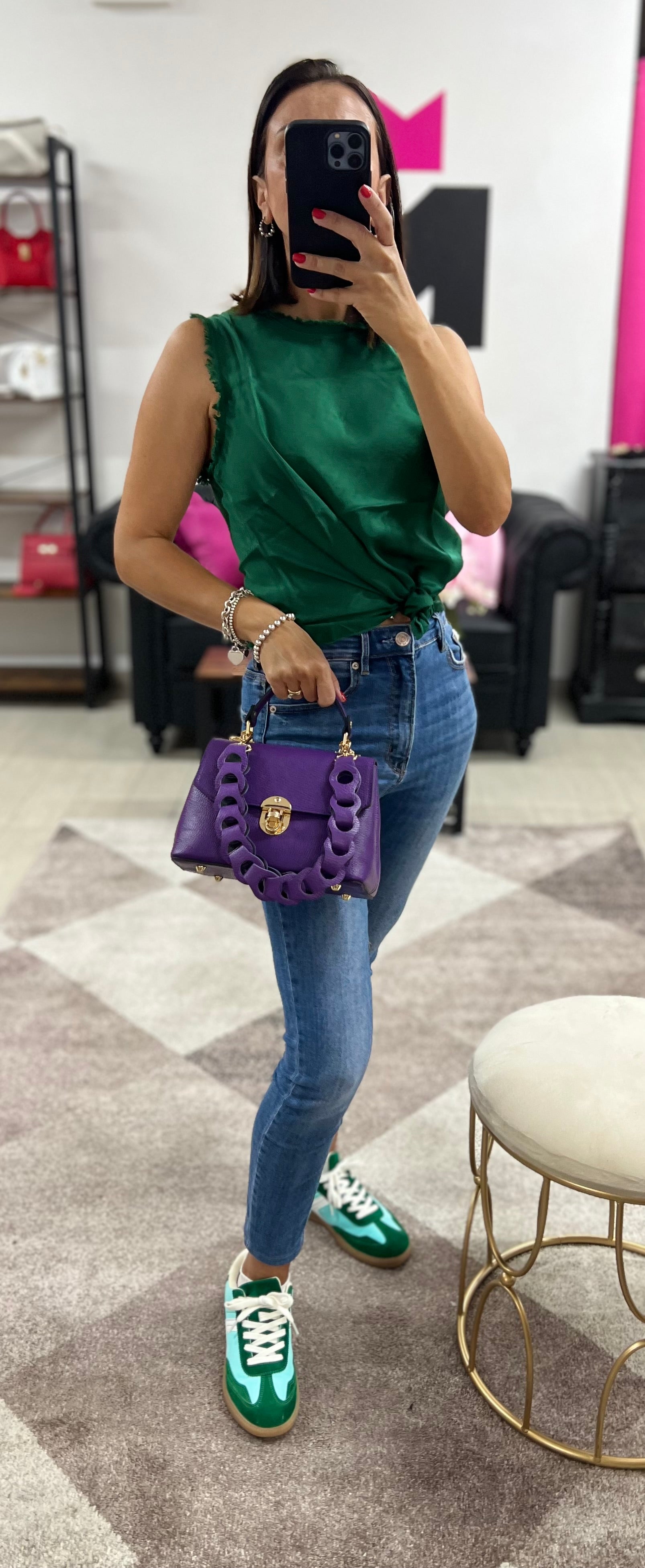 Clarissa mini viola e trac intreccio