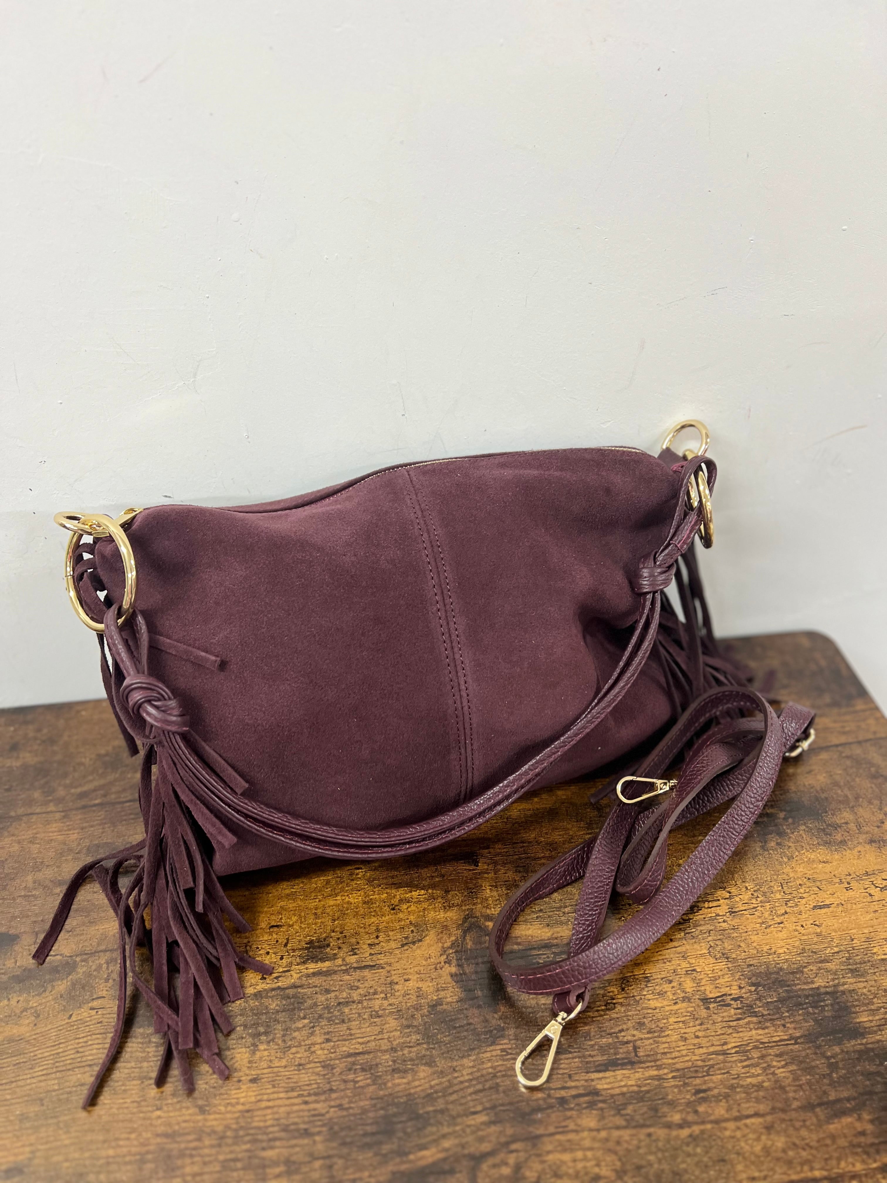Ariel pelle suede bordeaux