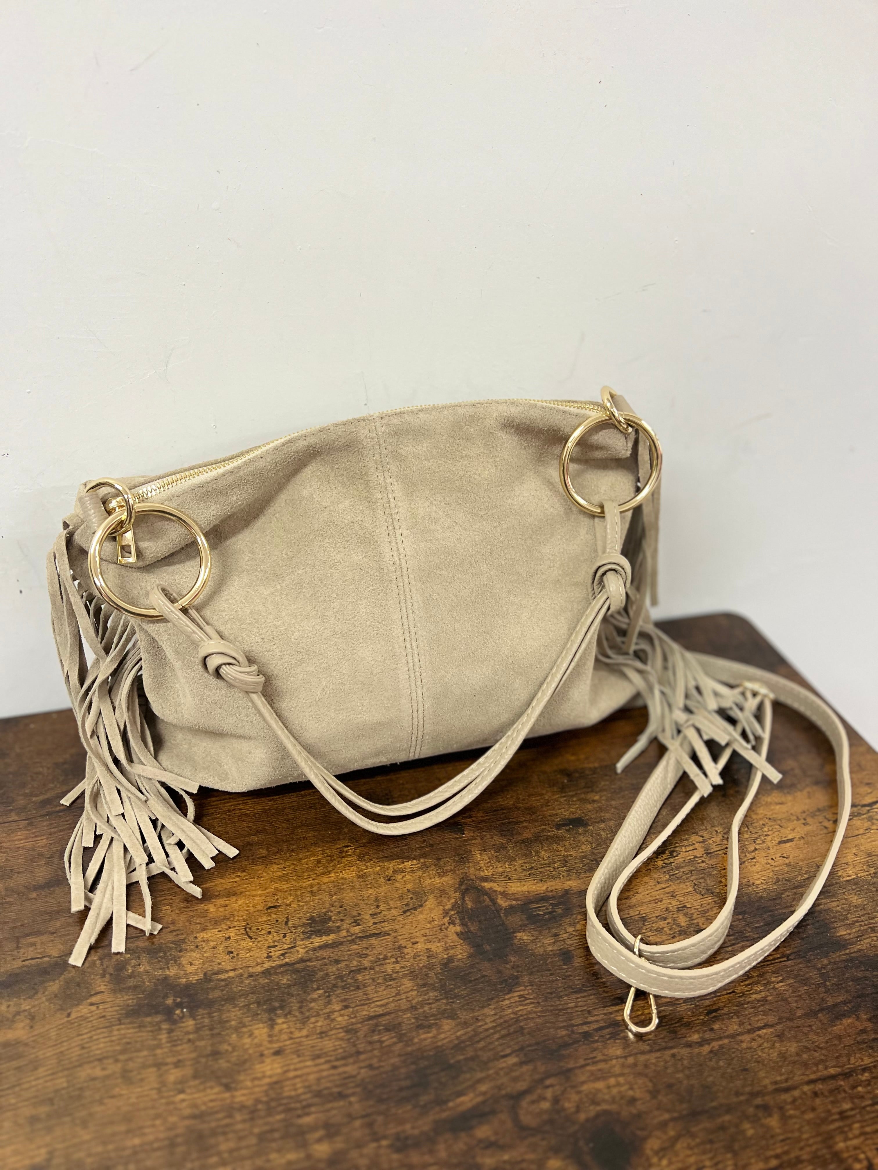 Ariel pelle suede tortora