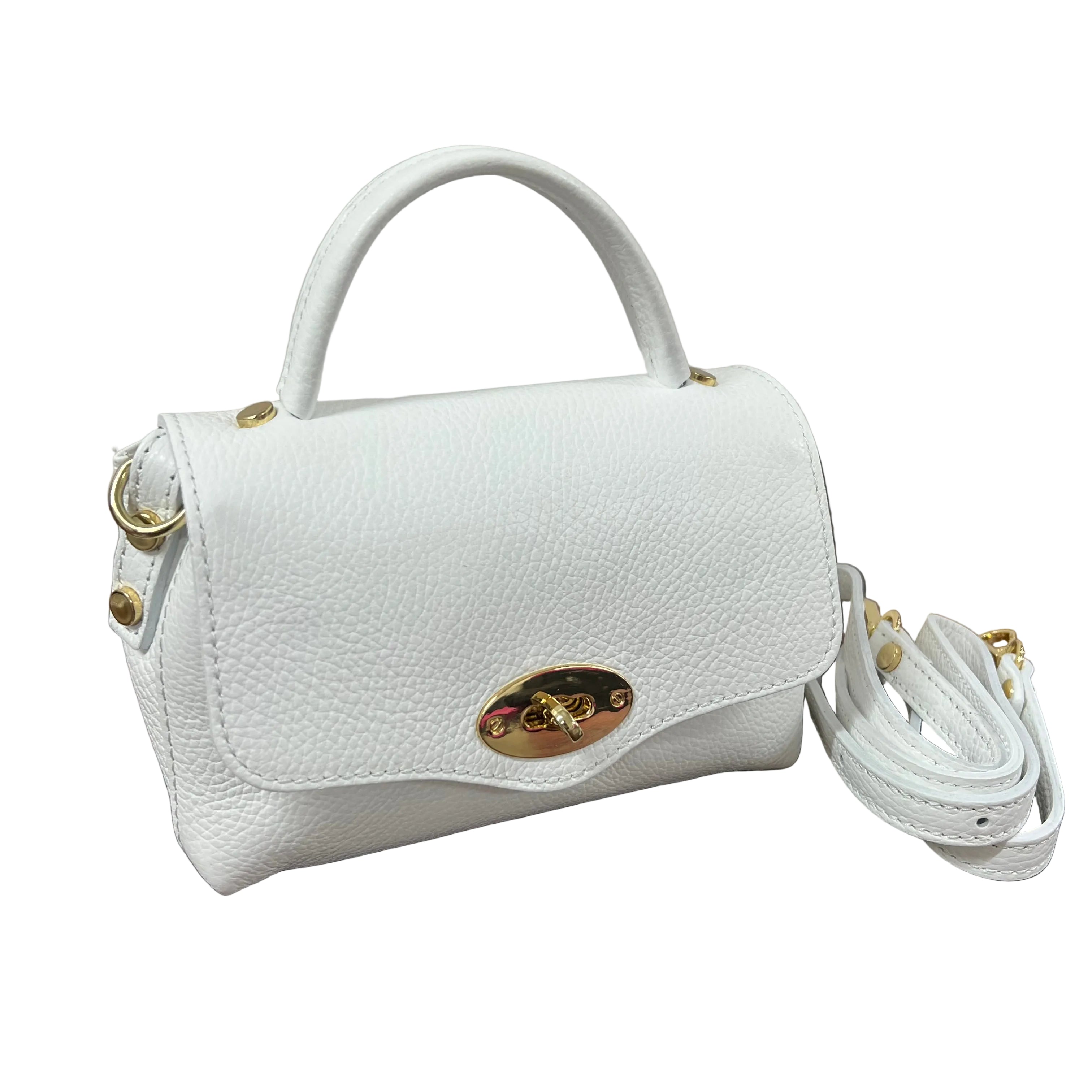 Country bag monocolore z pocket bianco