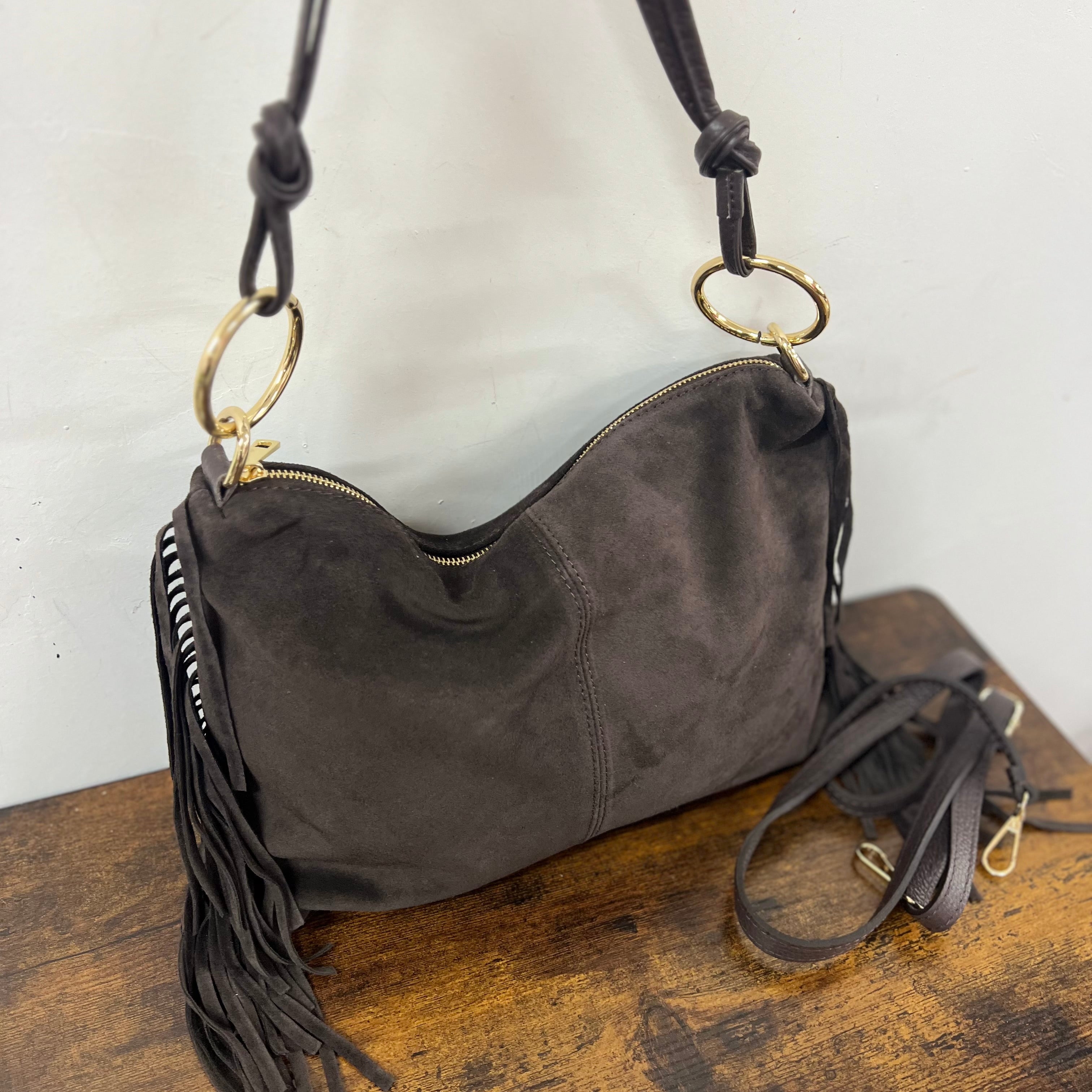Ariel pelle suede testa di moro