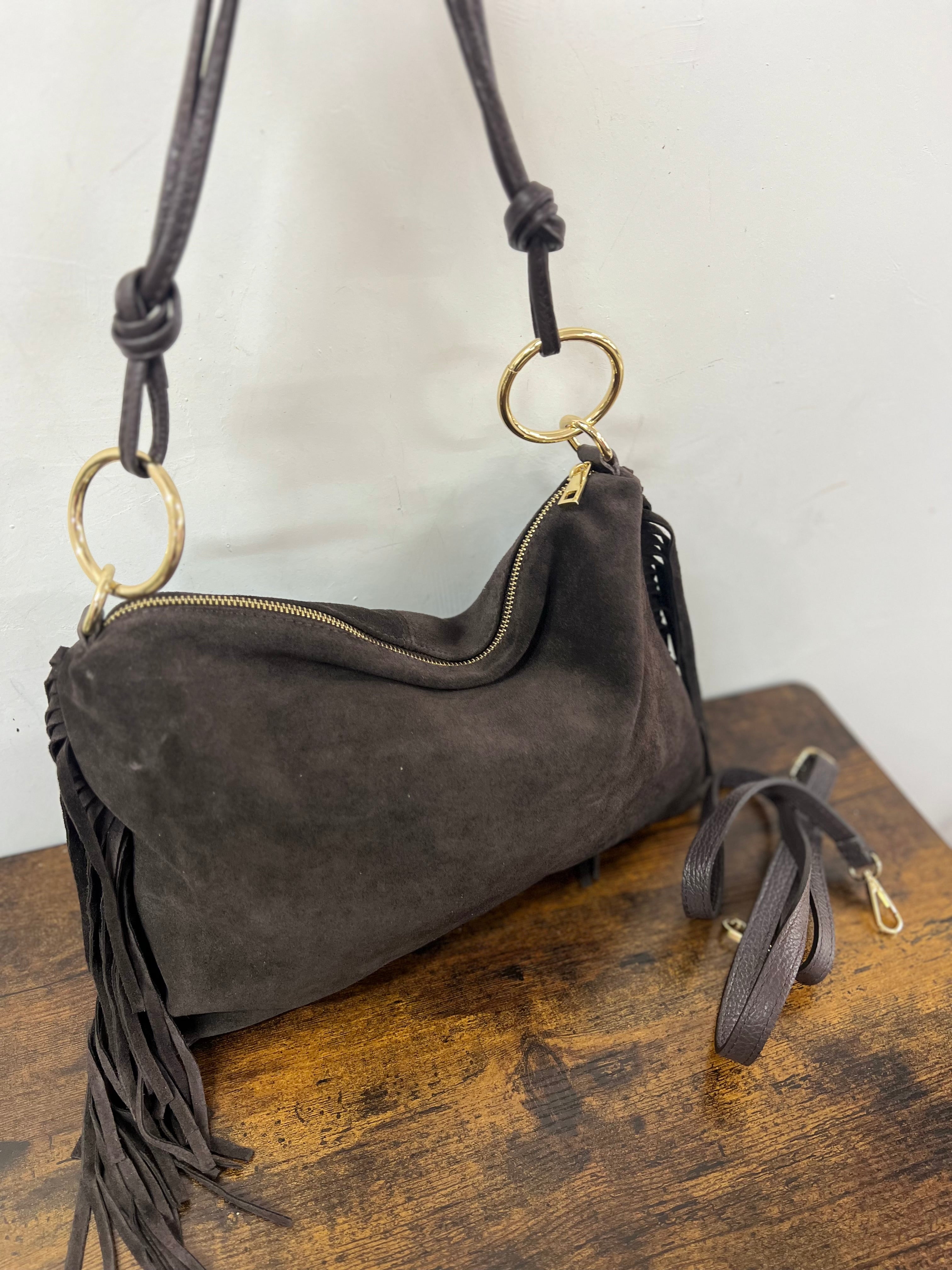Ariel pelle suede testa di moro