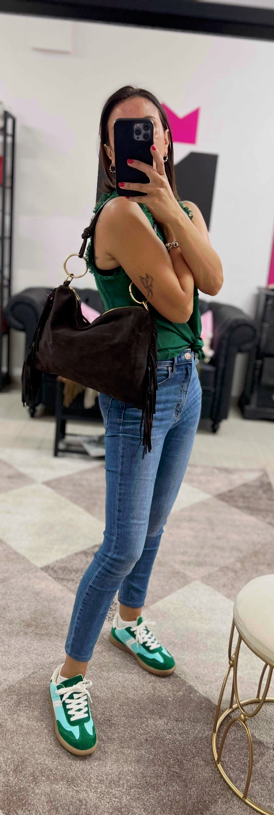 Ariel pelle suede testa di moro