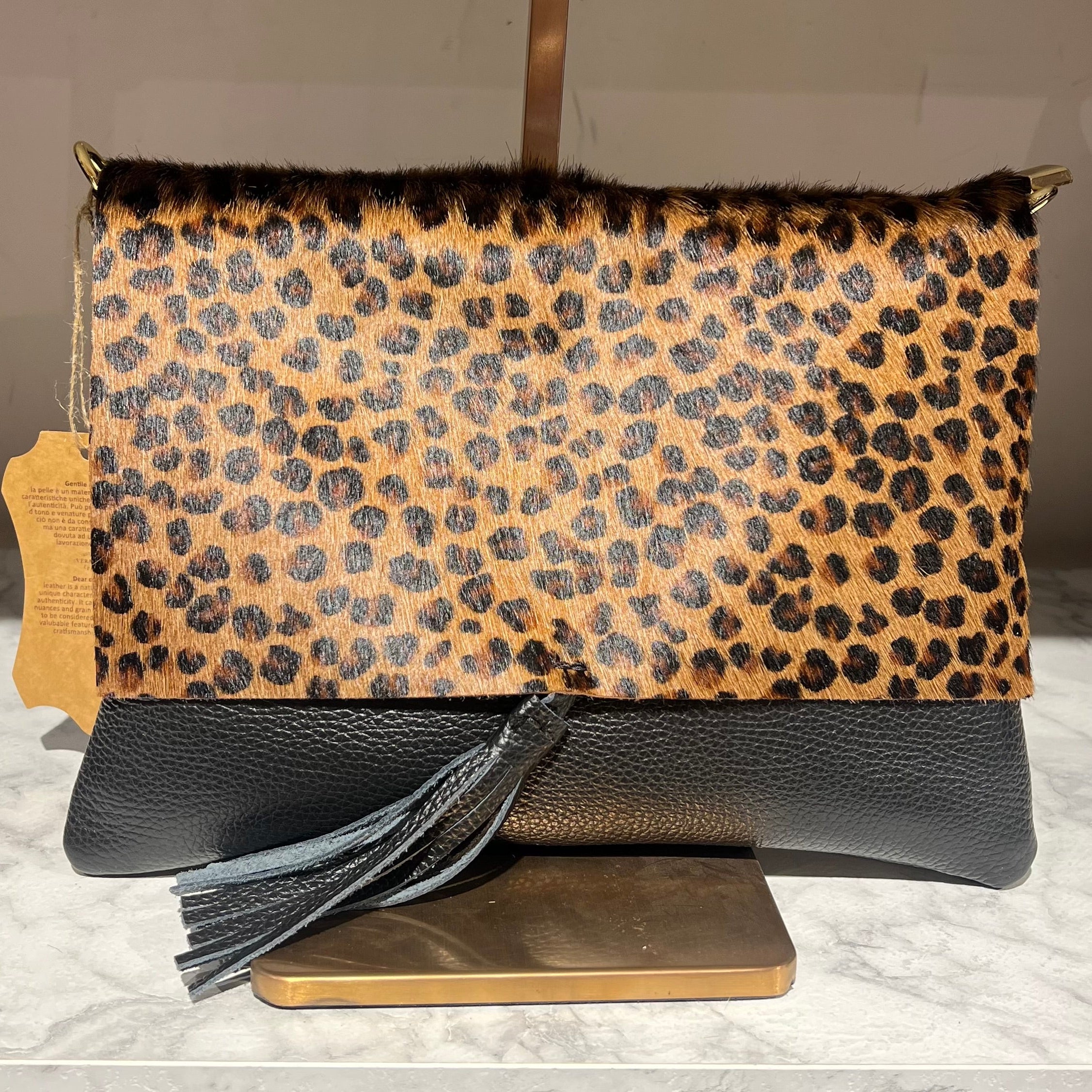 Pochette cavallino mac stretto marrone scuro