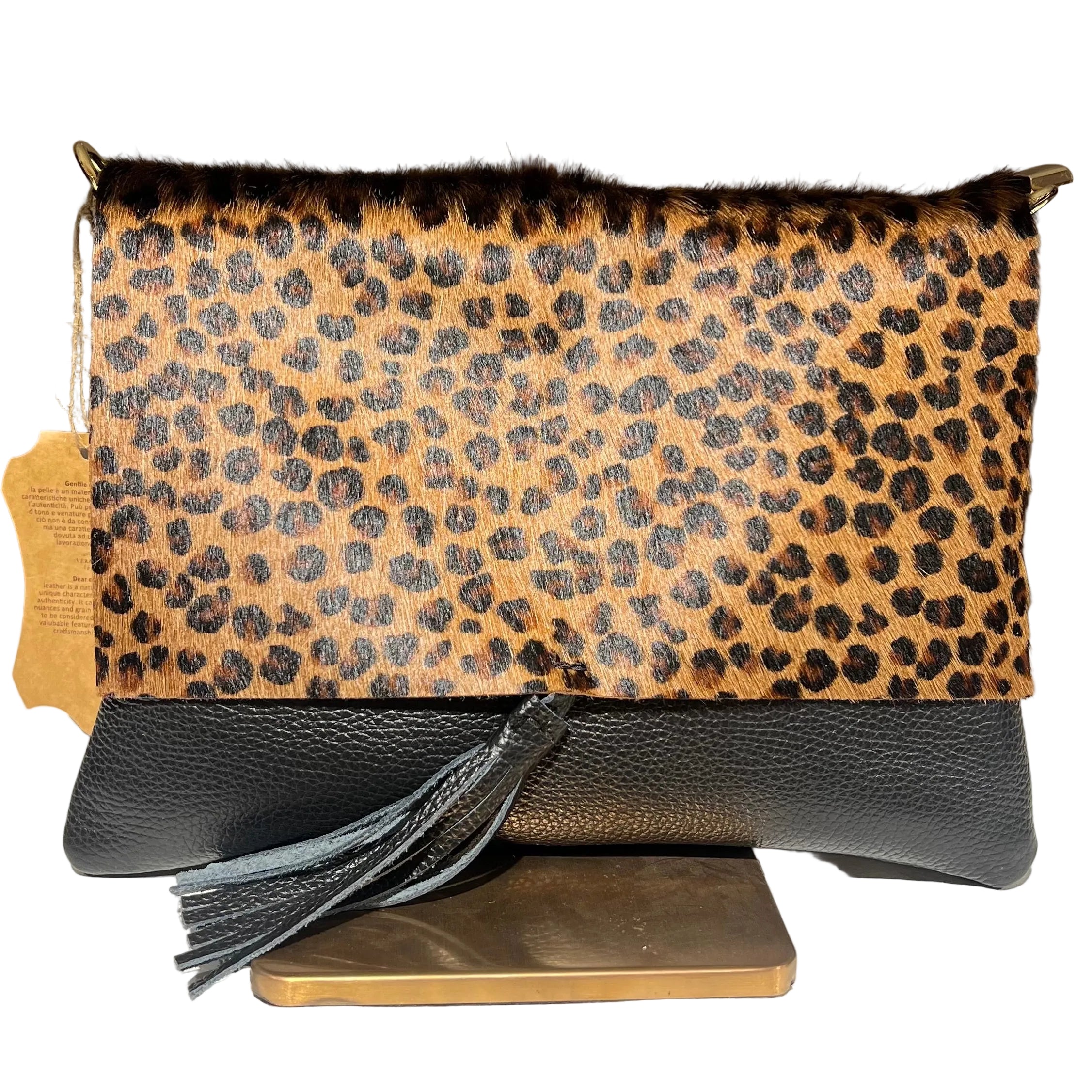 Pochette cavallino mac stretto marrone scuro