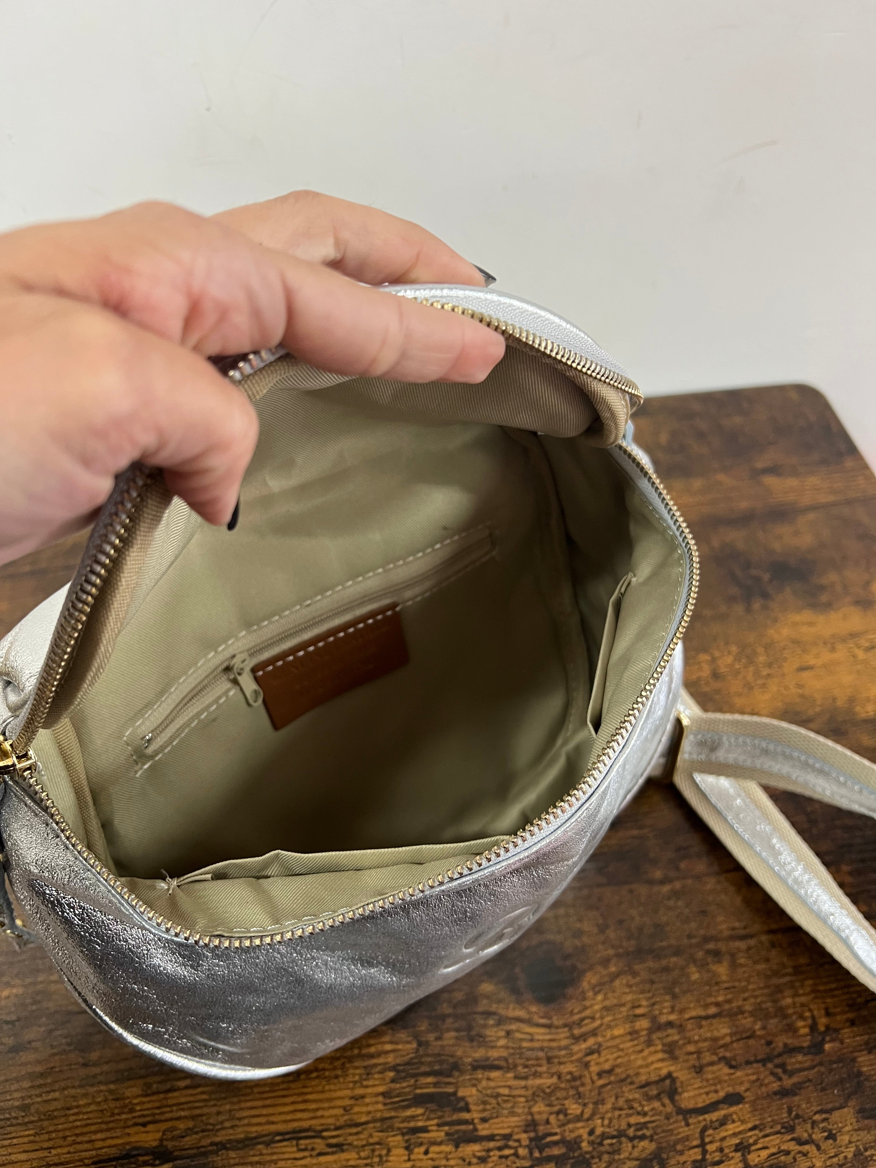 Silver bum bag
