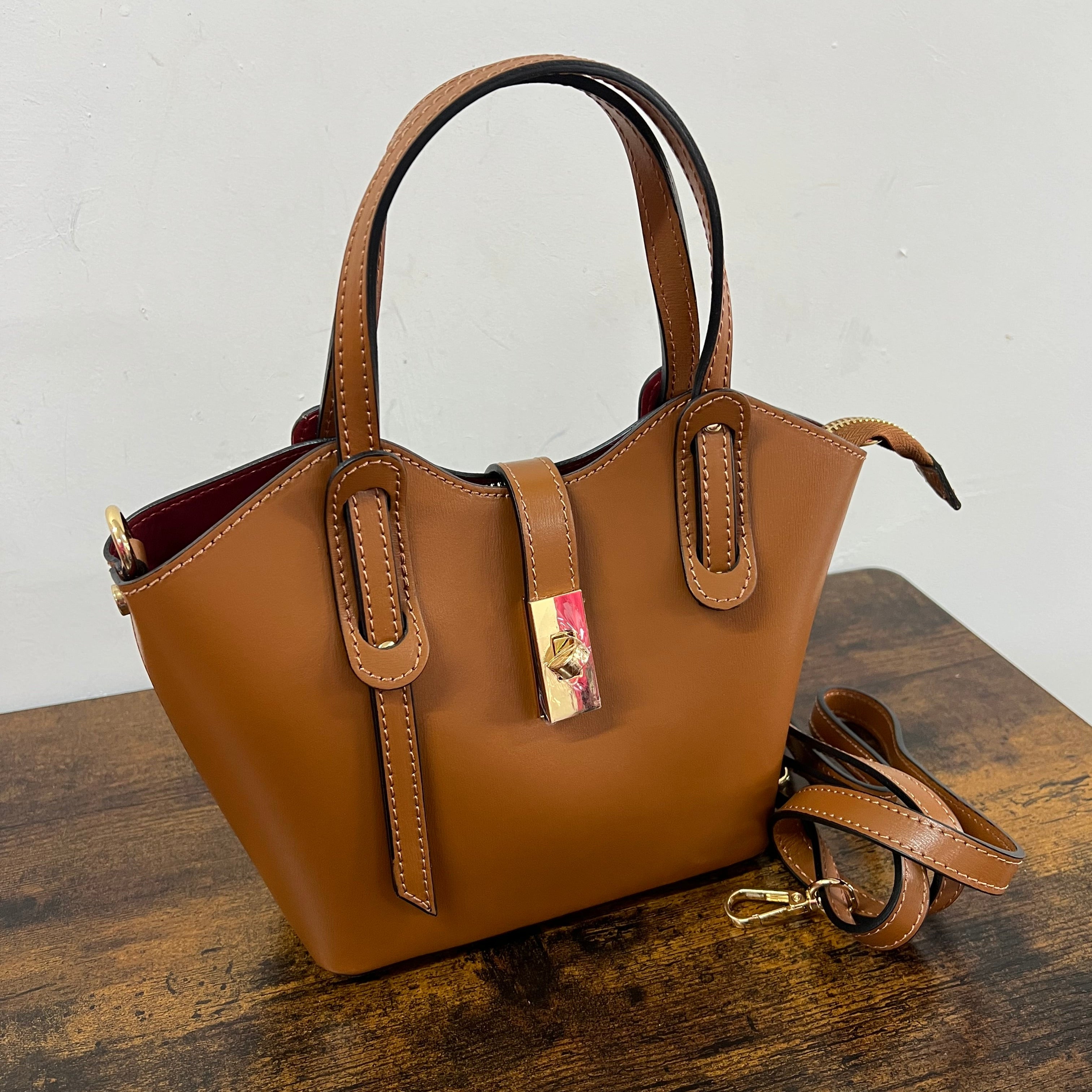 Mini Sally cuoio scuro