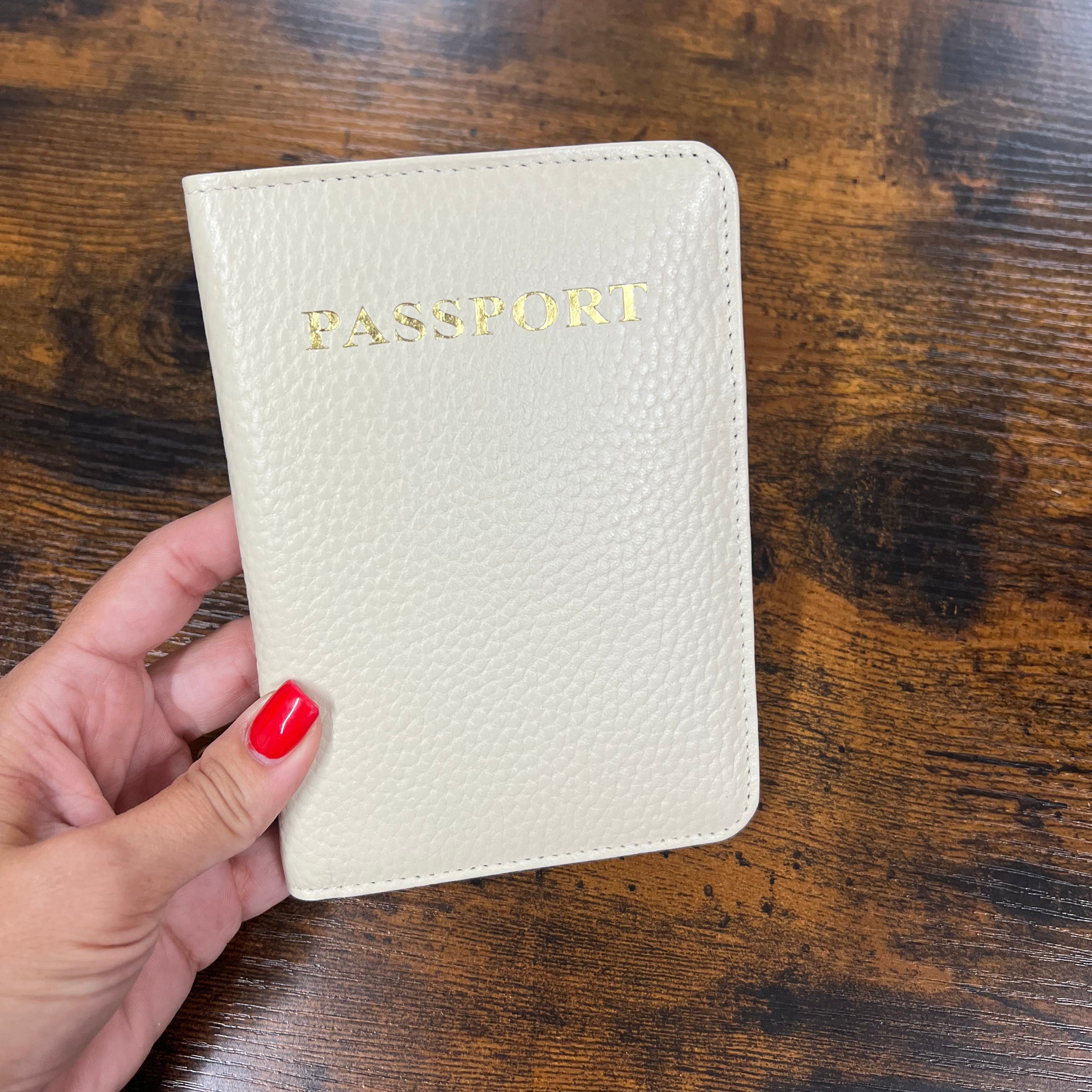 Porta passaporto panna