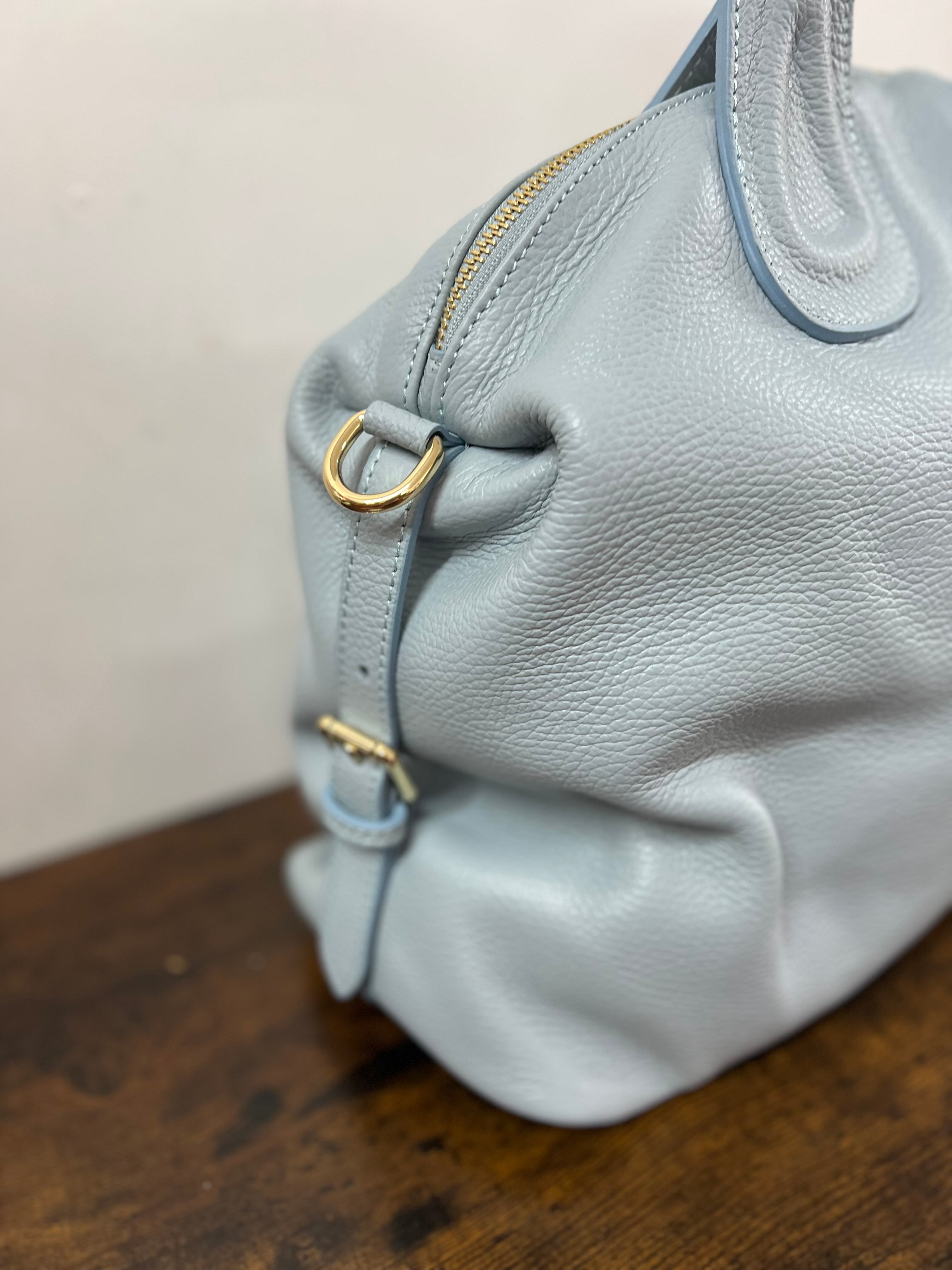 Tote bag Cassandra celeste e trac riviera