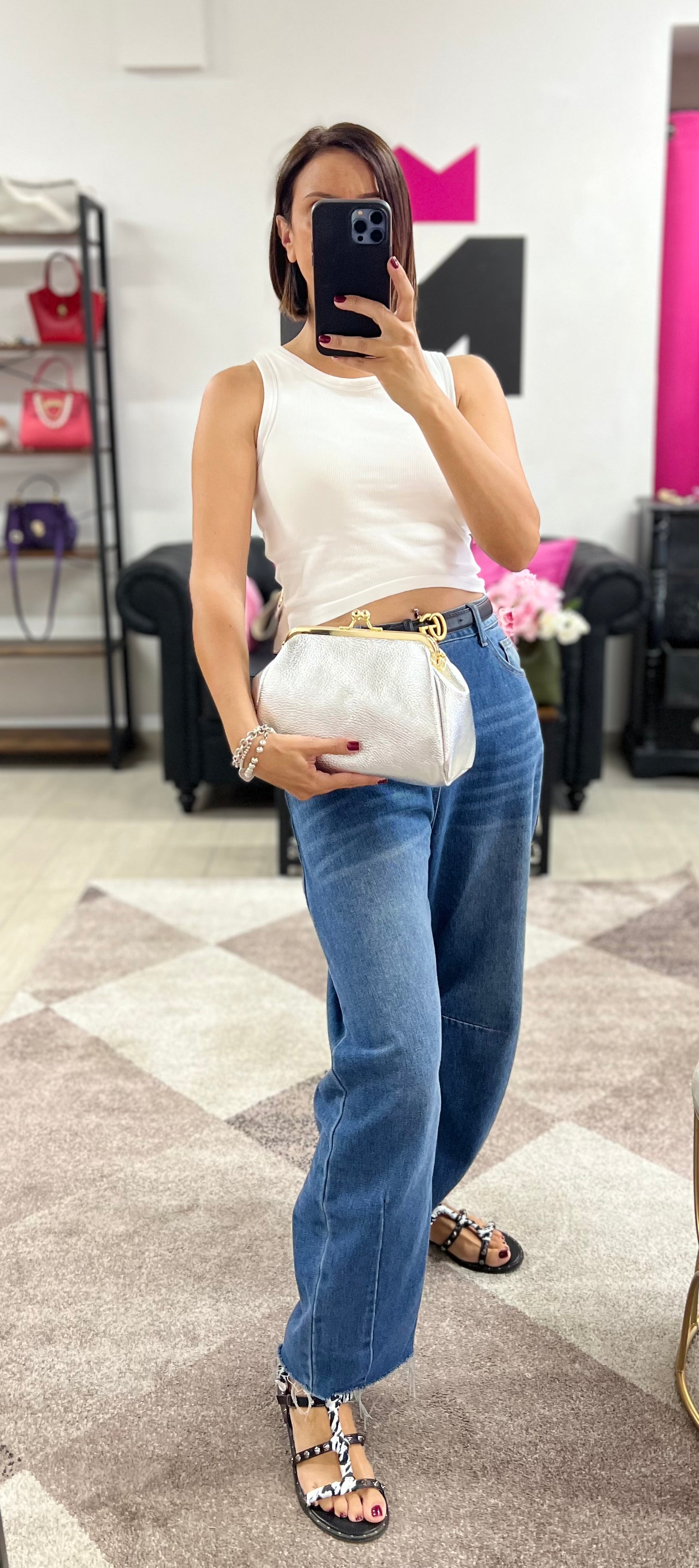 Maxi silver bag