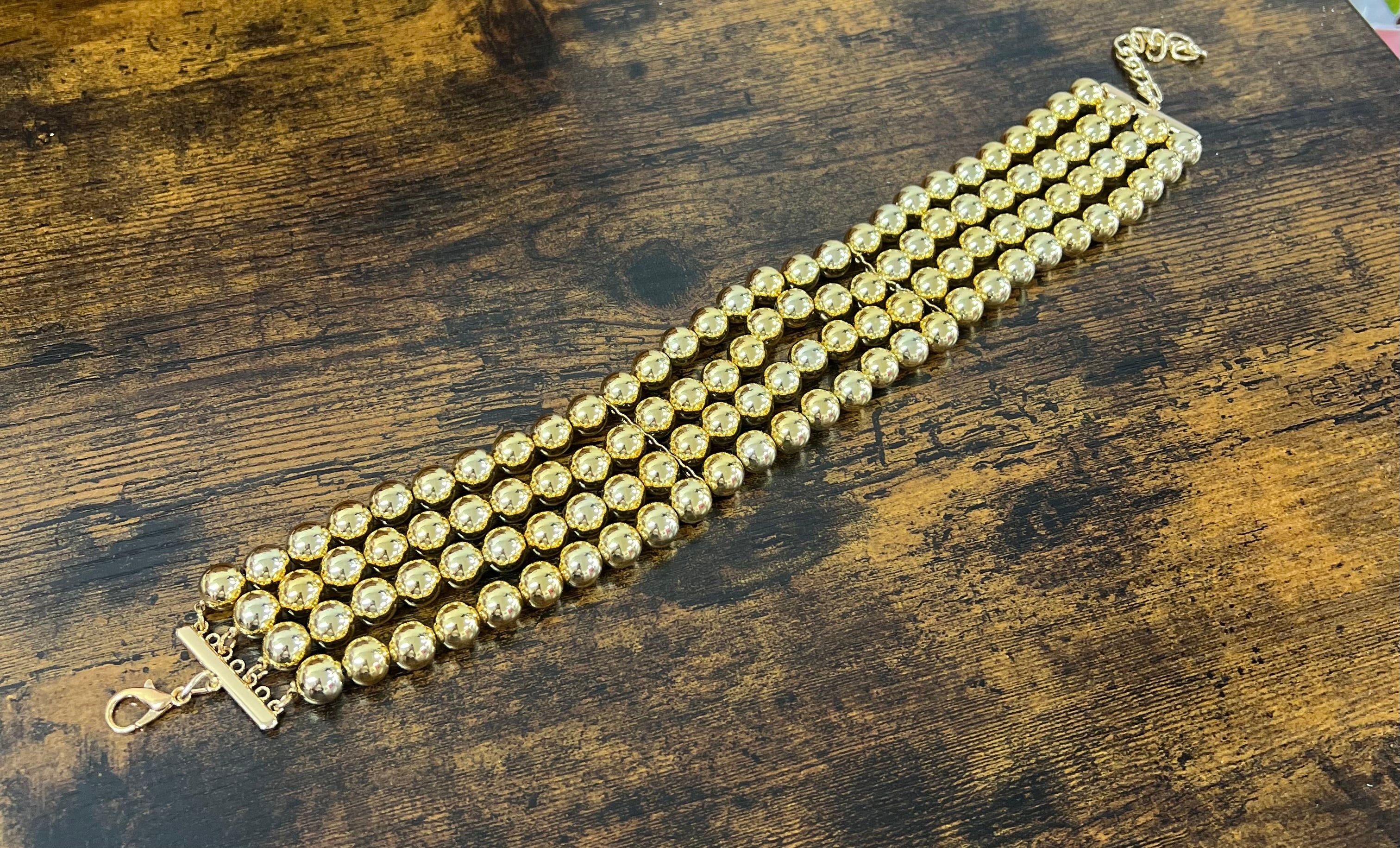 Chocker perle dorato