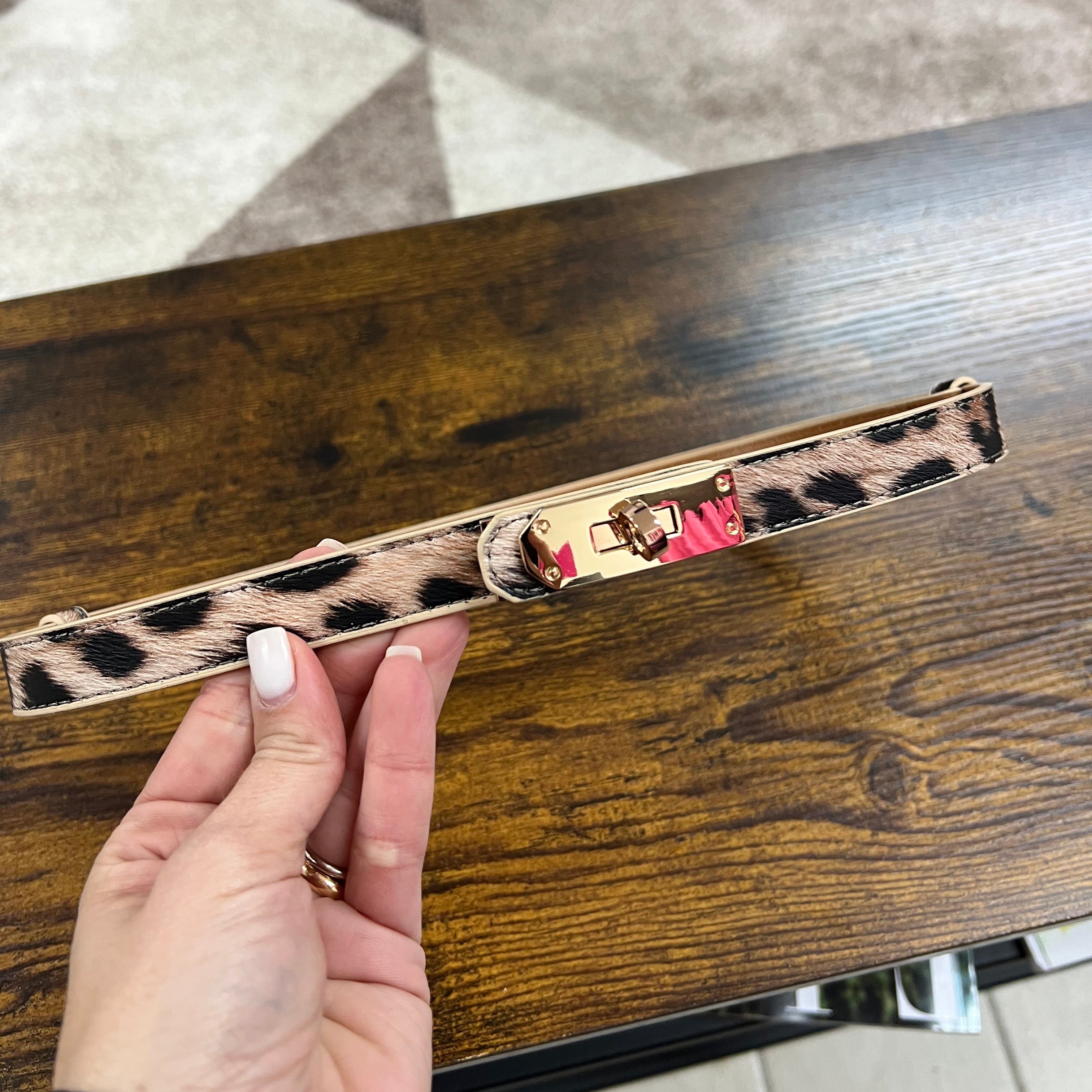 Cintura senza buchi maculato