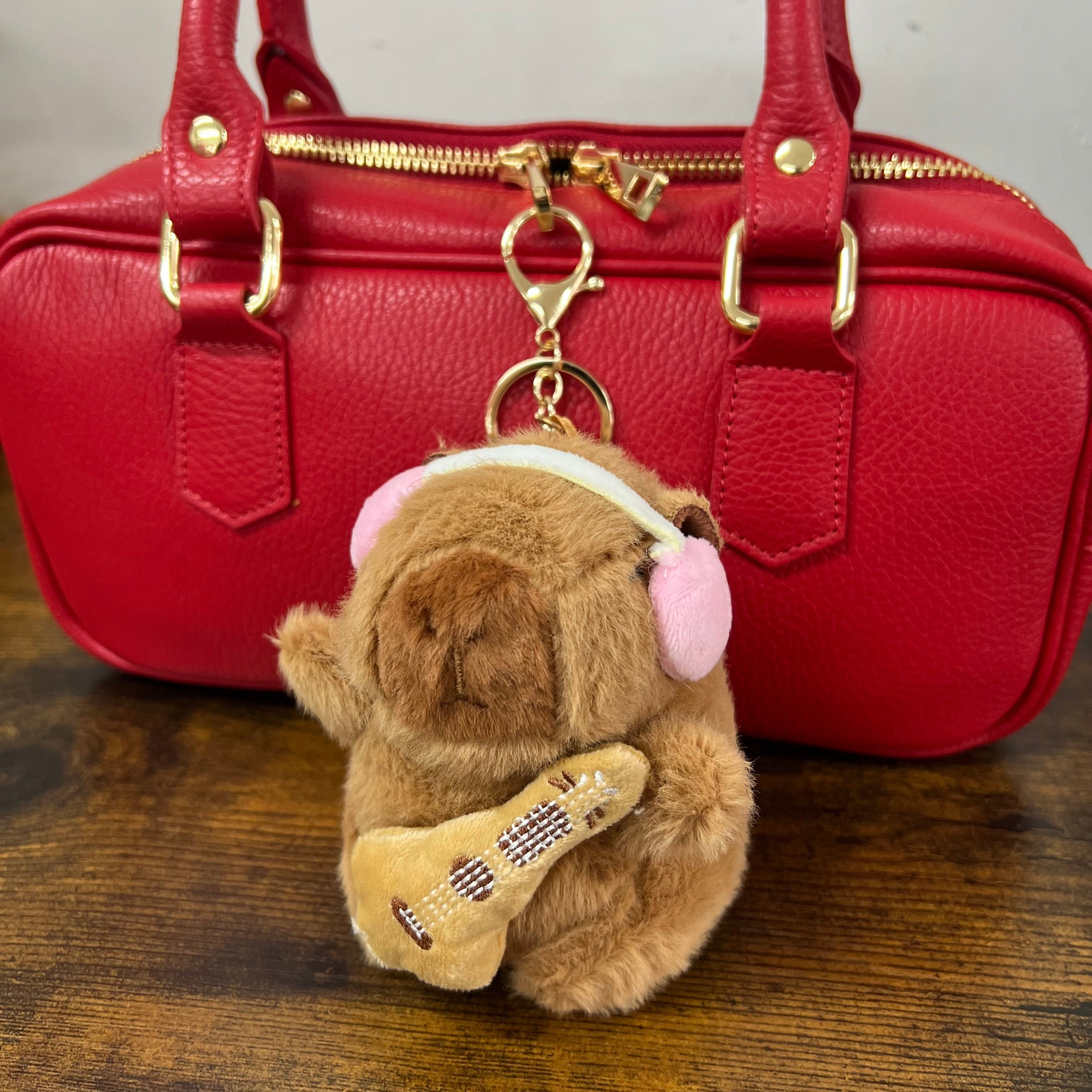 Capibara peluche cuffia rosa