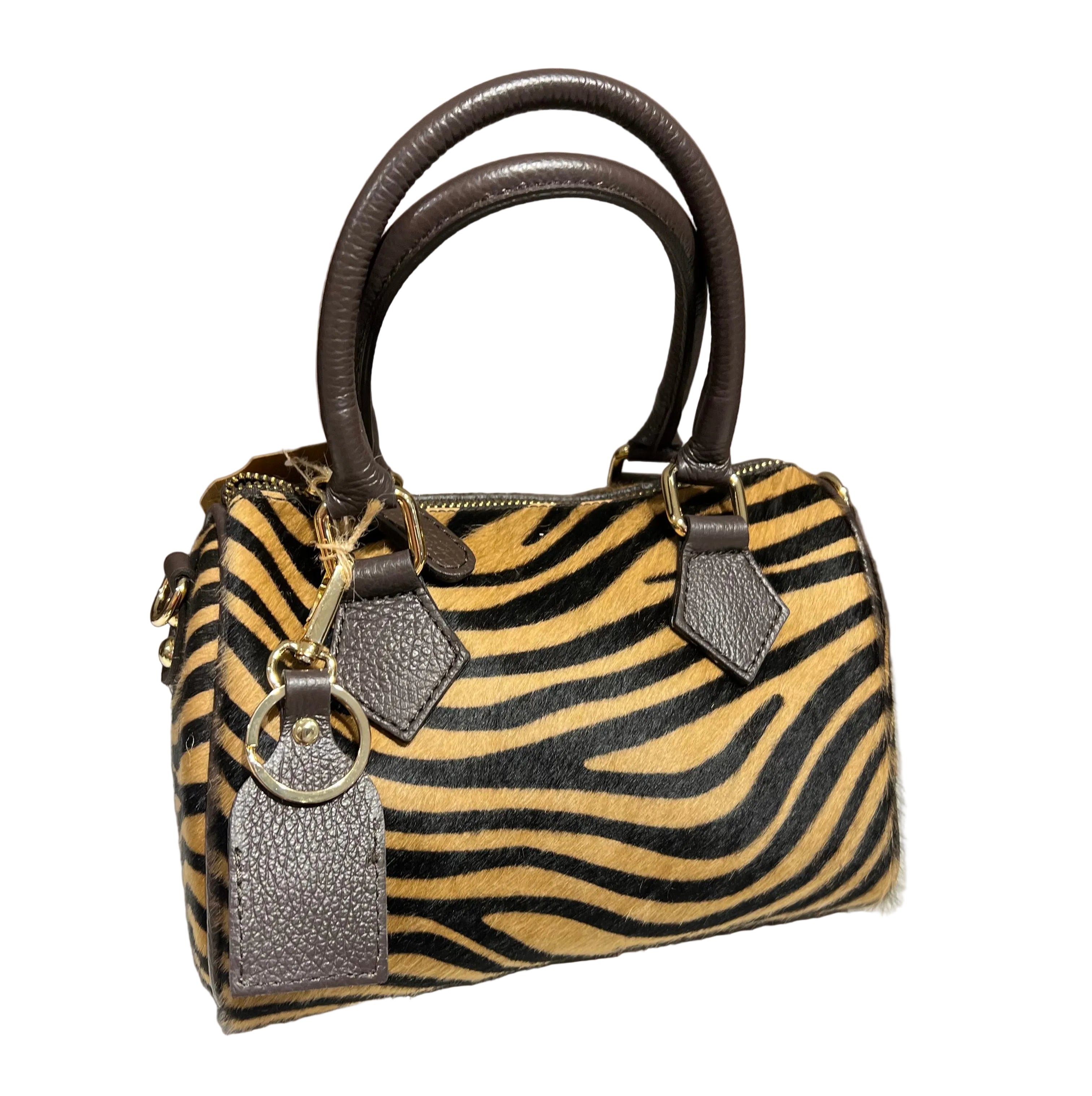 Bauletto mini cavallino zebra marrone