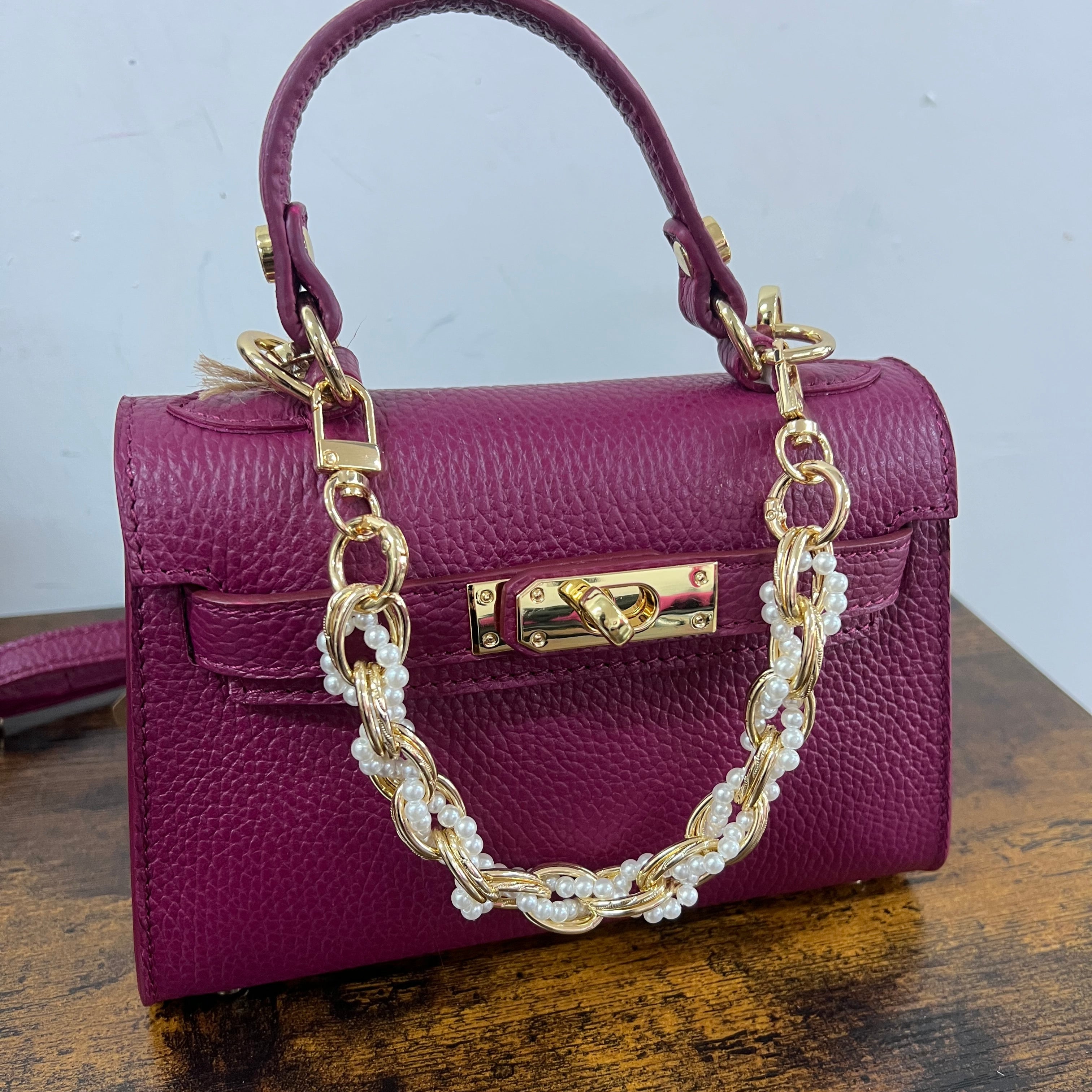 Catenella per pocket intrecciata con perline