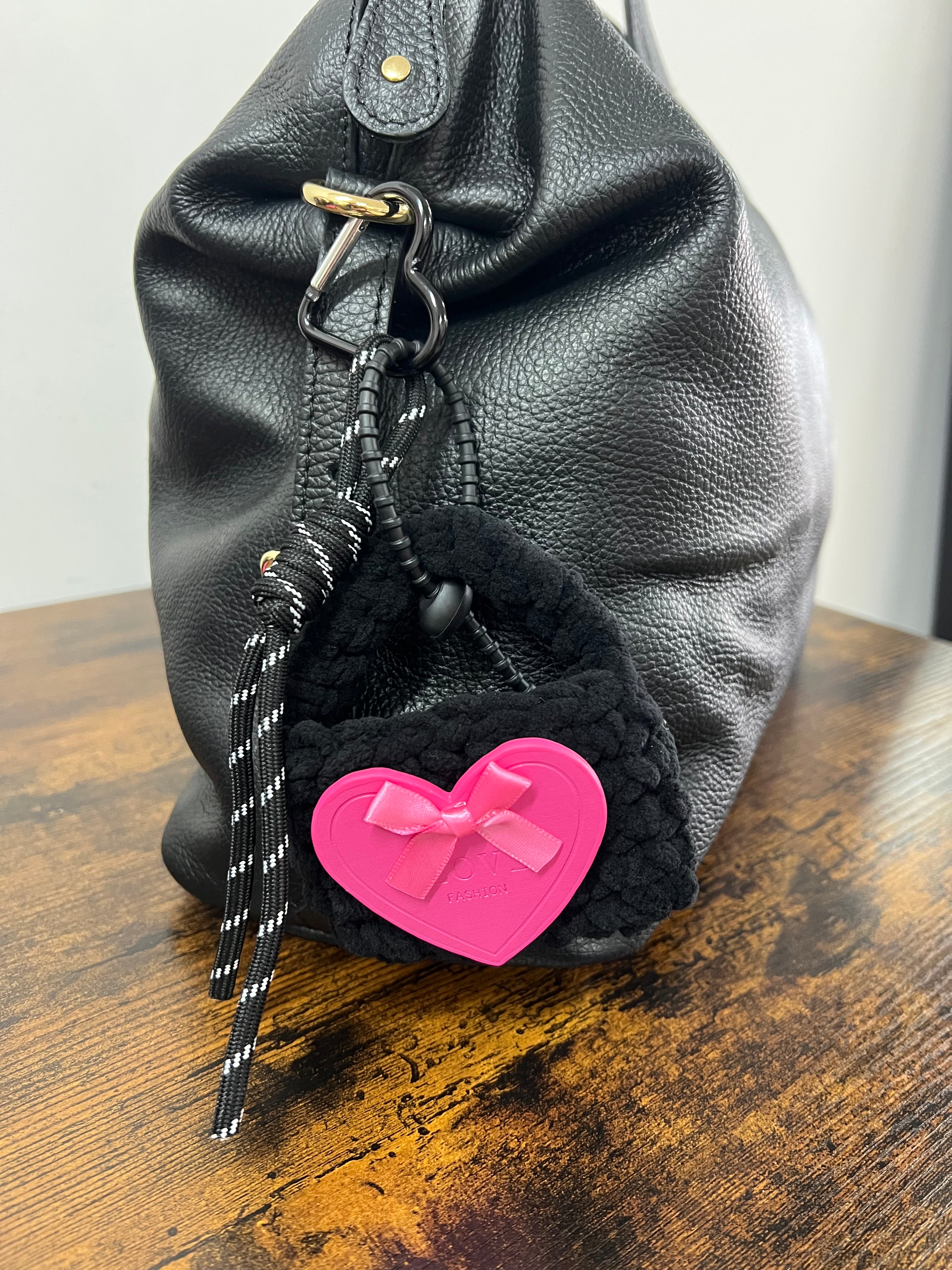 Portachiavi borsetta love fucsia