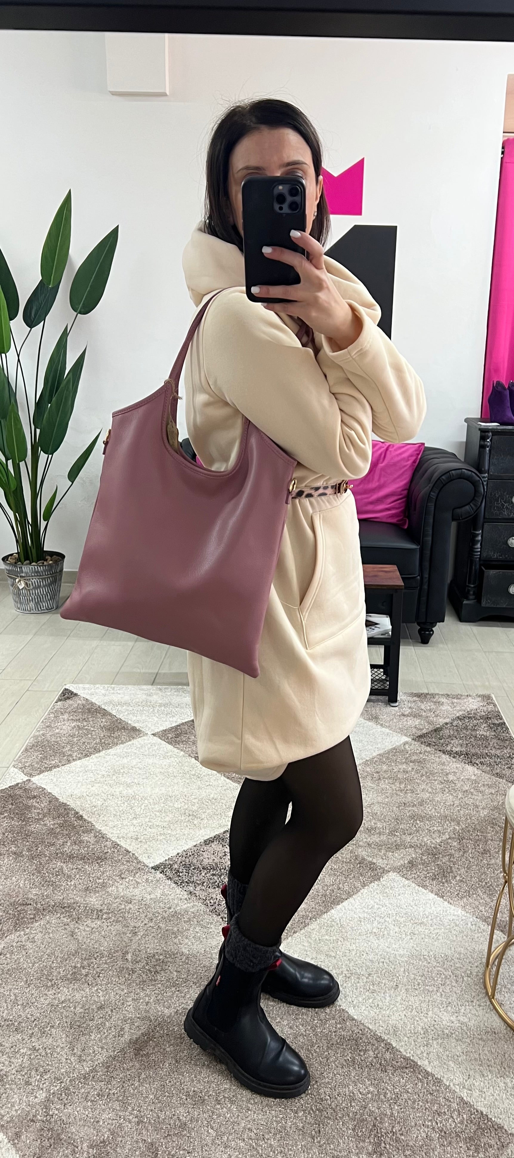 Shopper MIA rosa antico