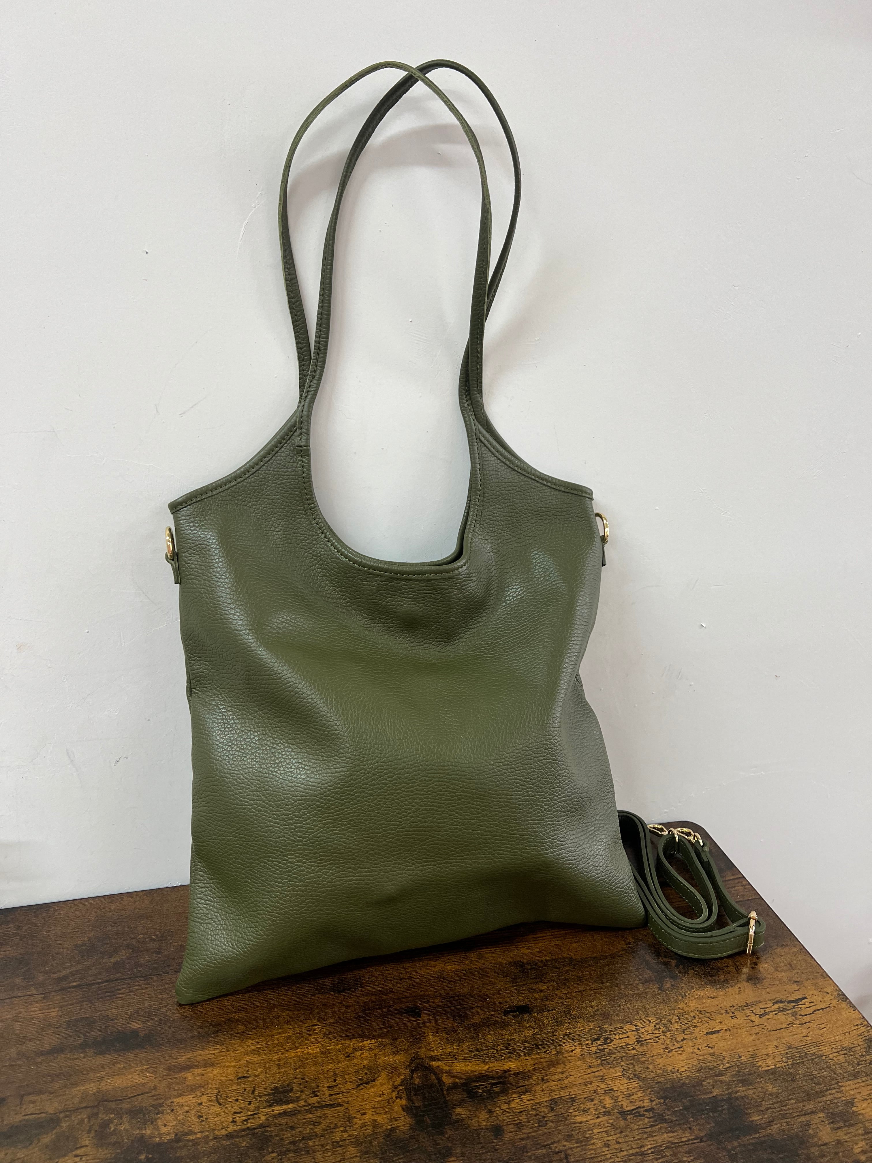 Khaki MIA shopper bag