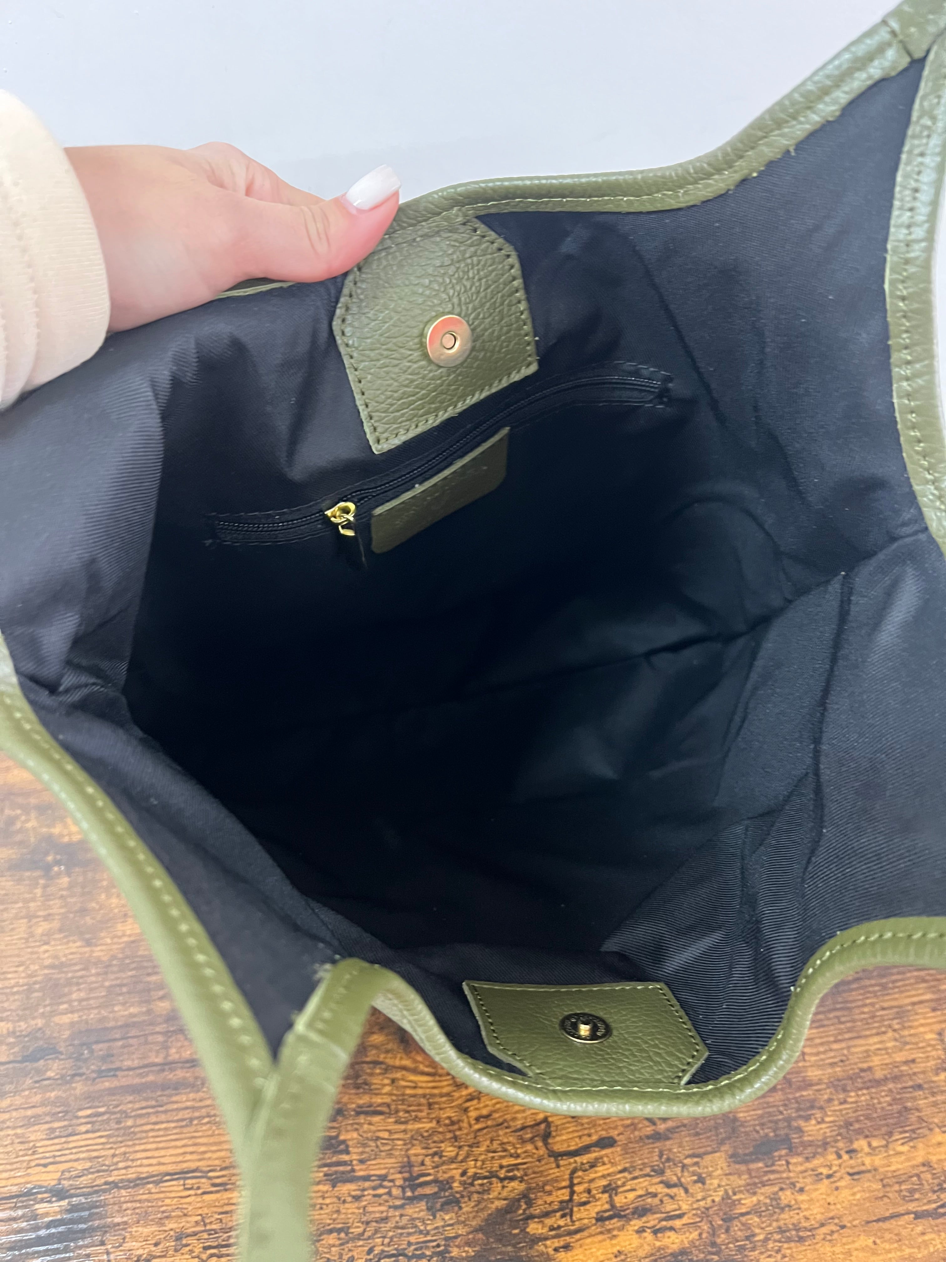 Khaki MIA shopper bag