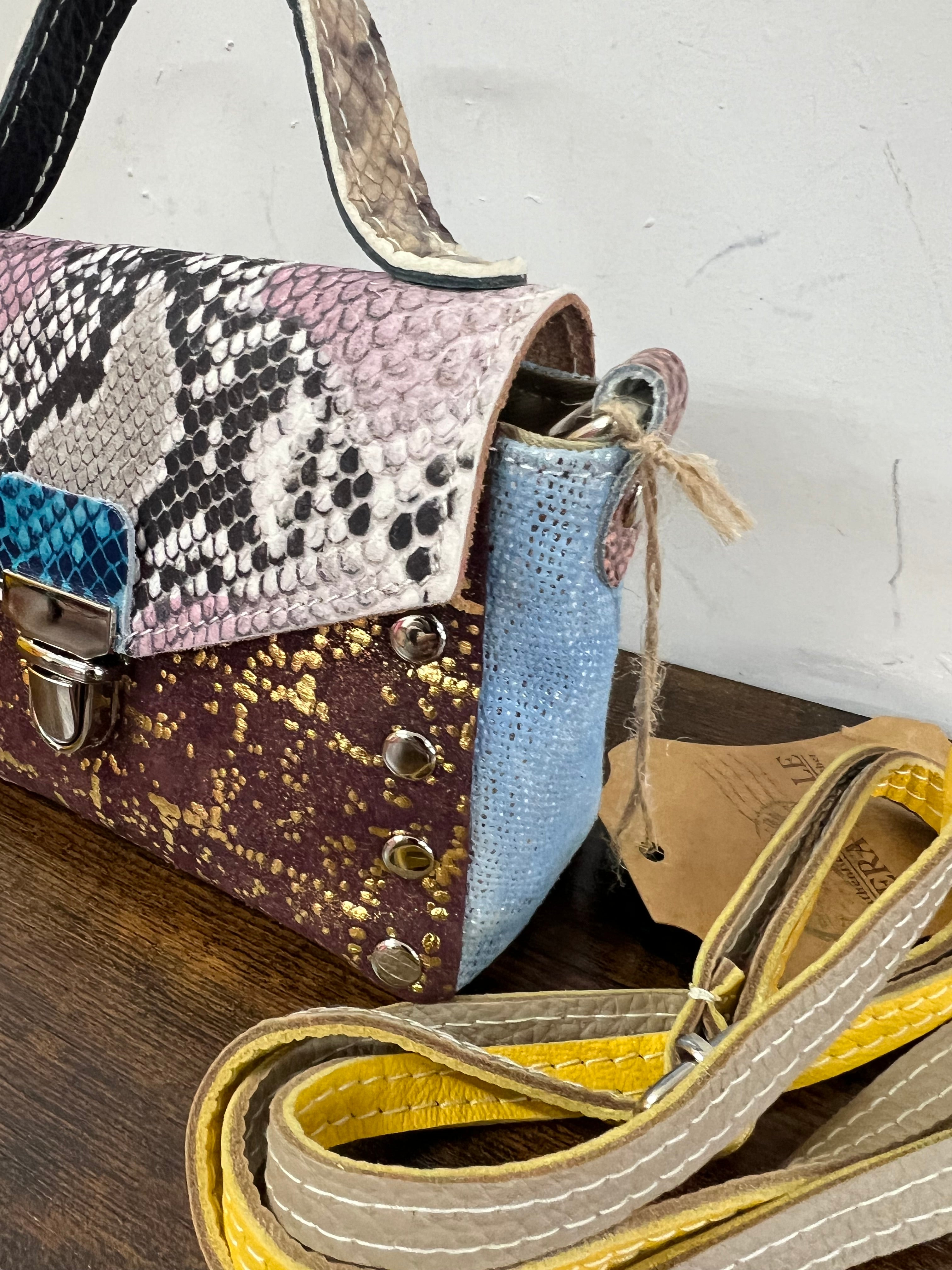 Country pocket patchwork bronzo grigio